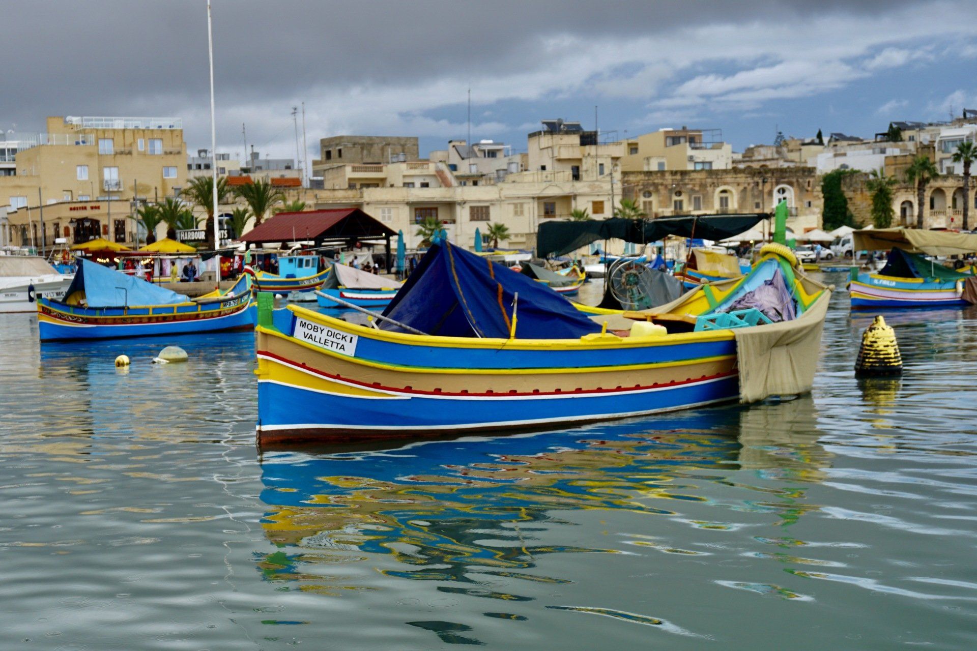 view of fishing boats, malta