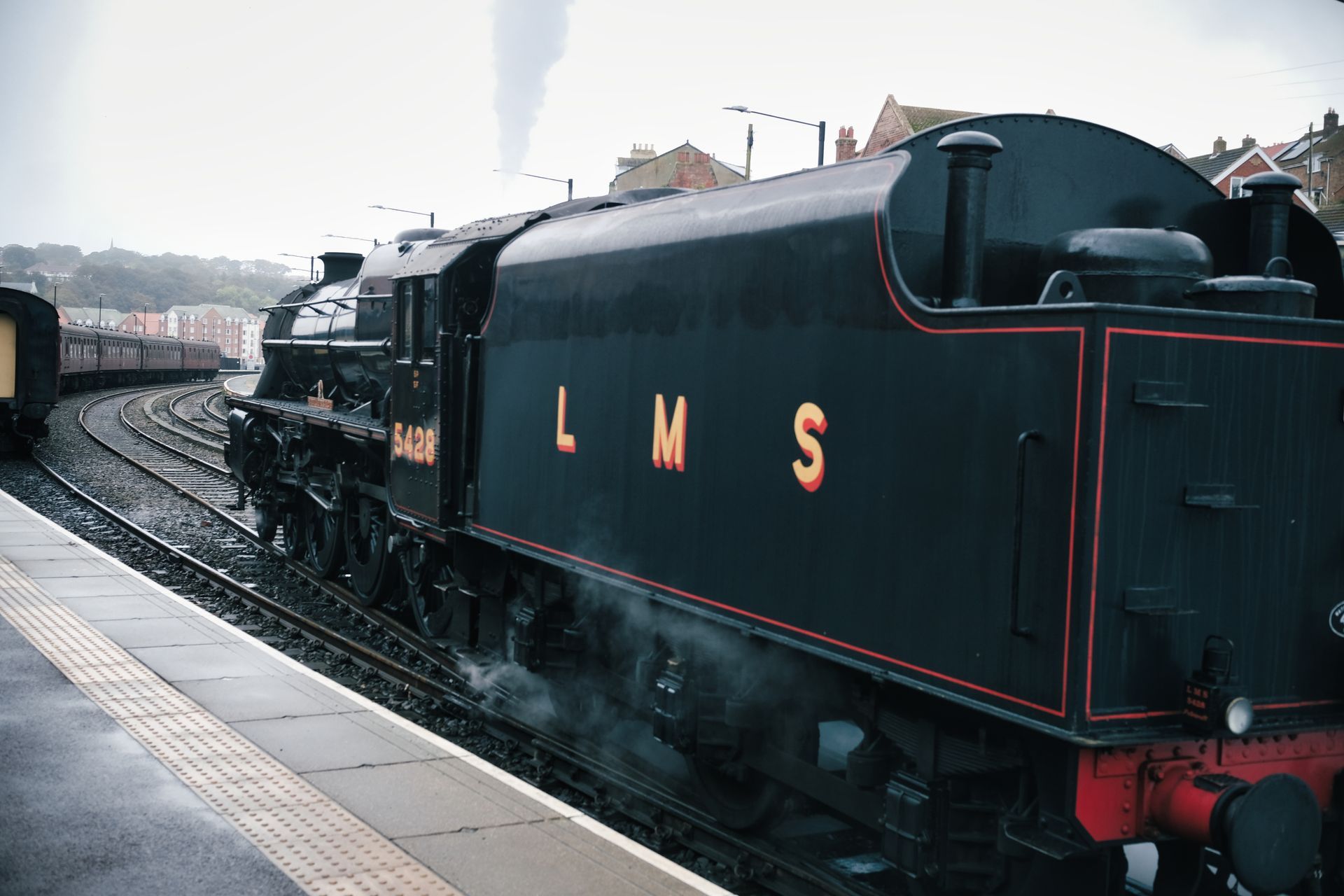 A steam locomotive at Whitby