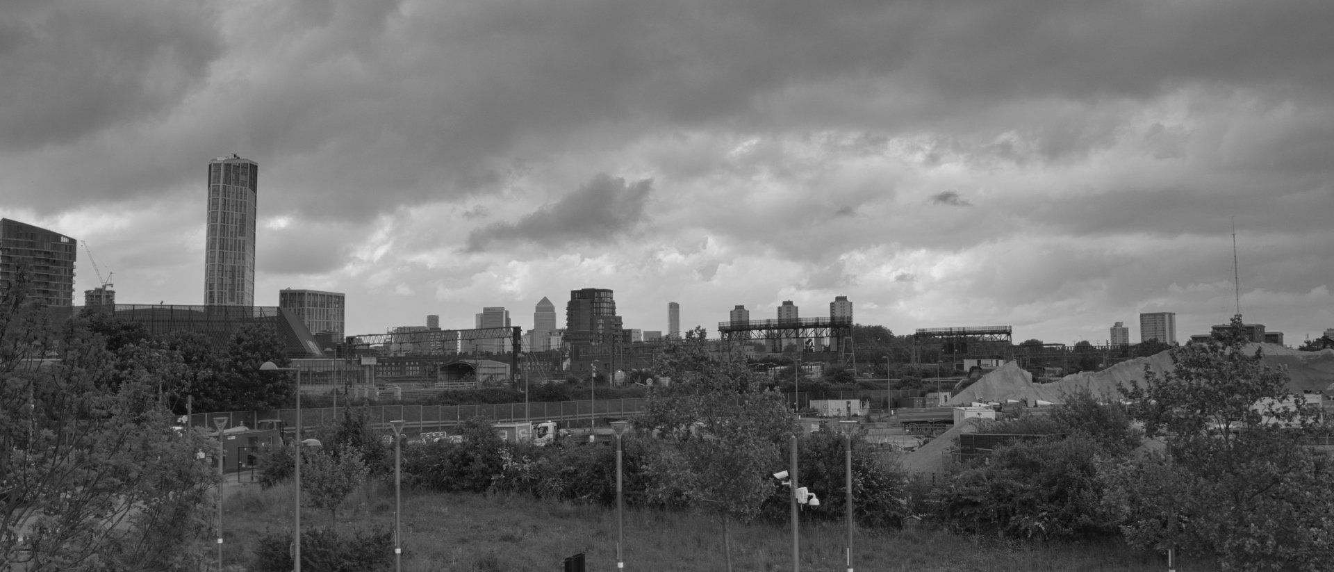London Skyline by Derek Smith a view of the london skyline from the olympic park stratford
