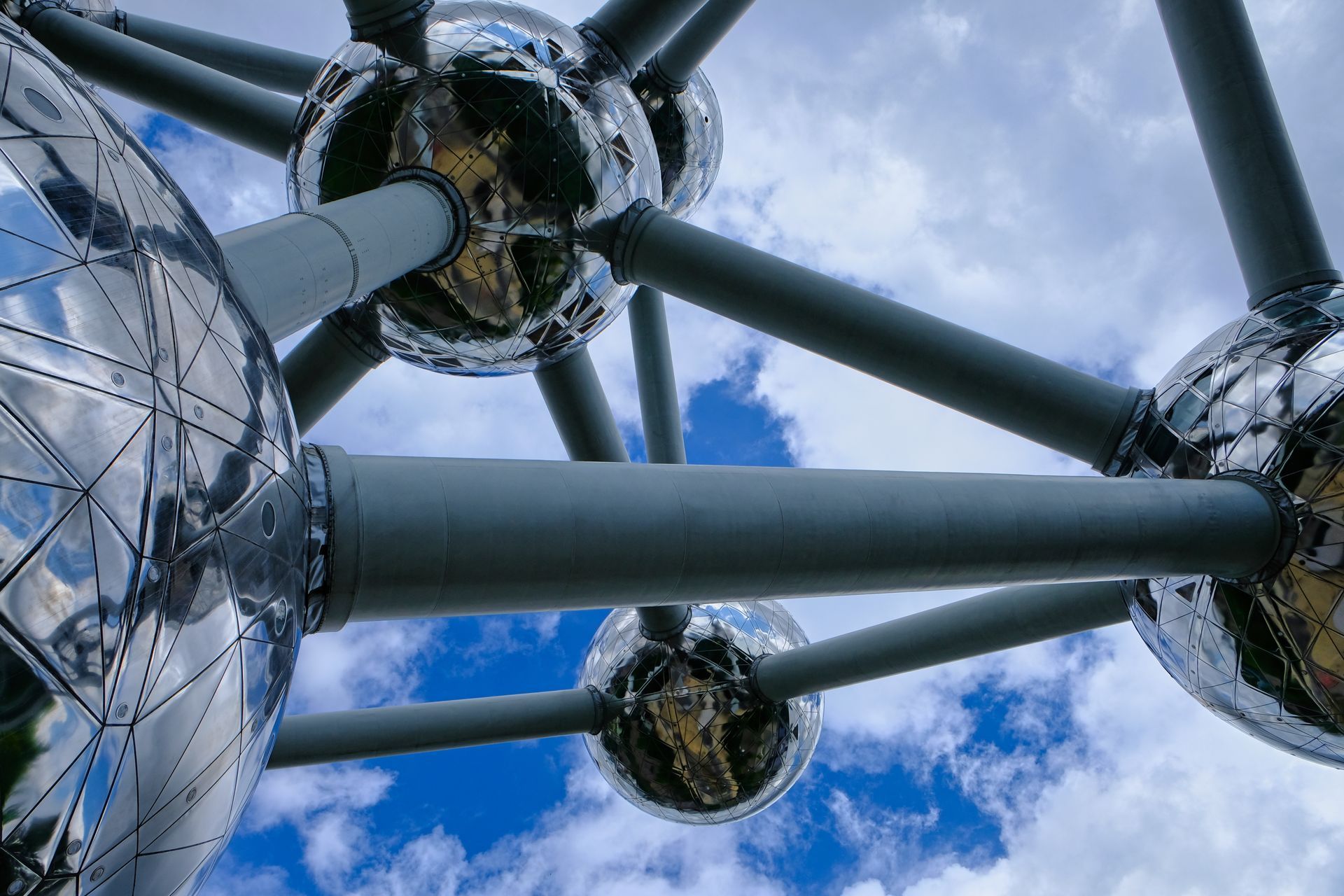 a view of the Brussels Atomium