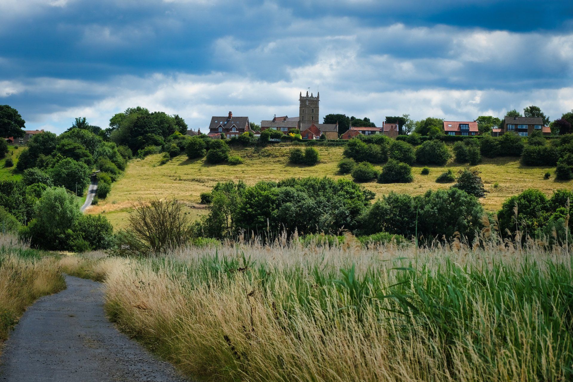 a view of alkborough from below the village