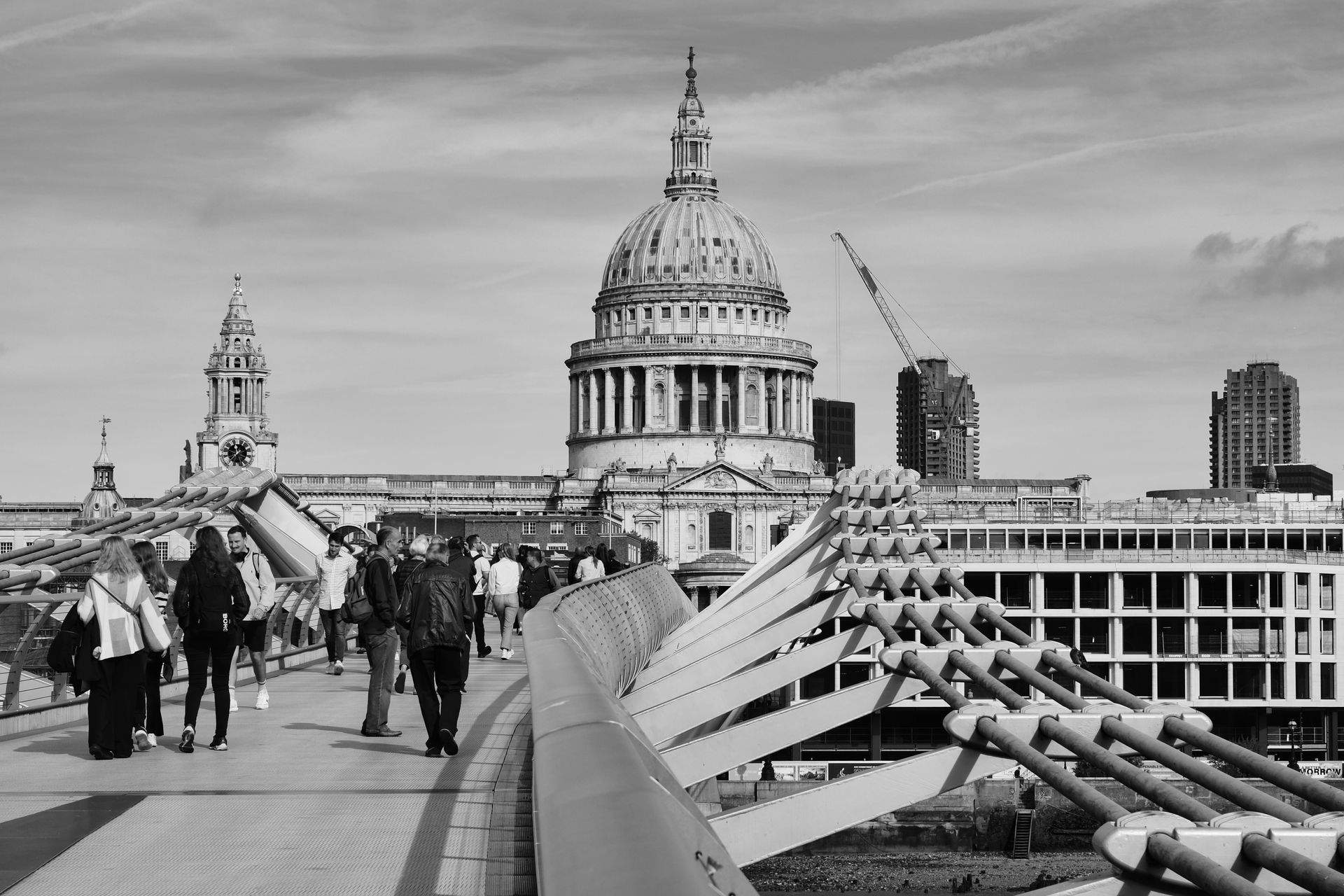 Photo by Derek Smith view of St Pauls cathedral from the Millennium Bridge