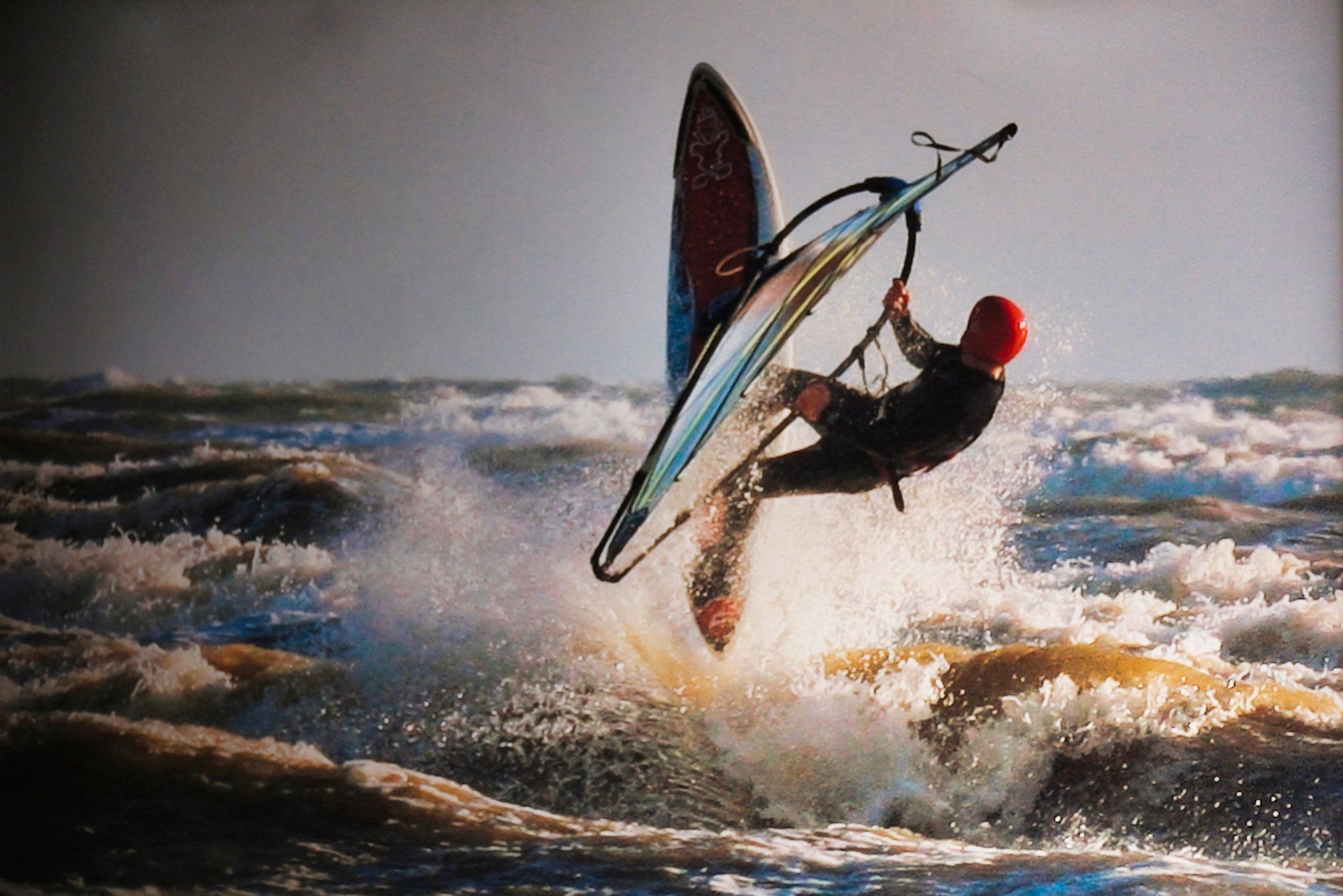 surfing and angry sea