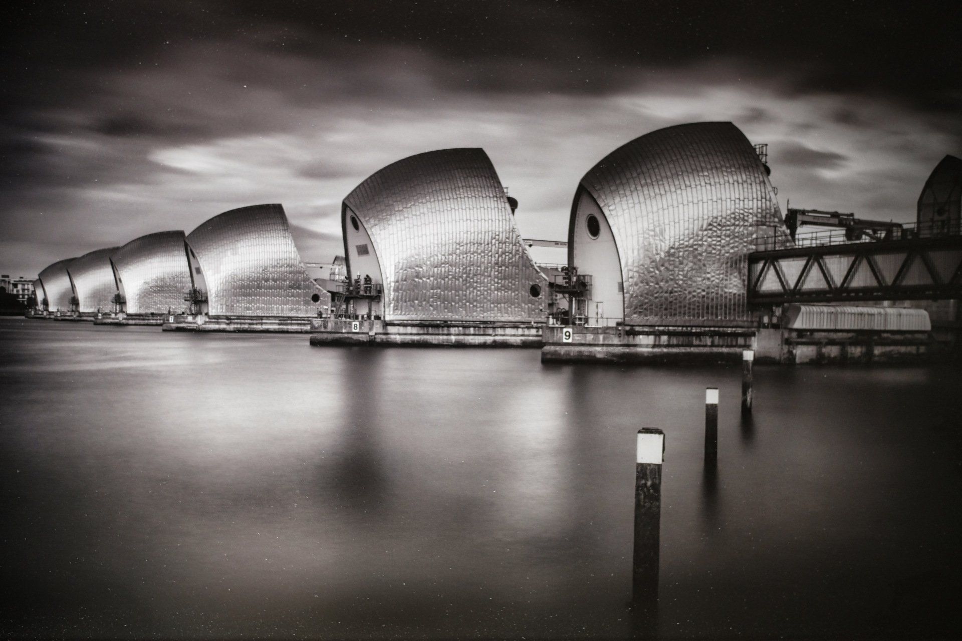 clouds reflected in the water of humberston fitties beach