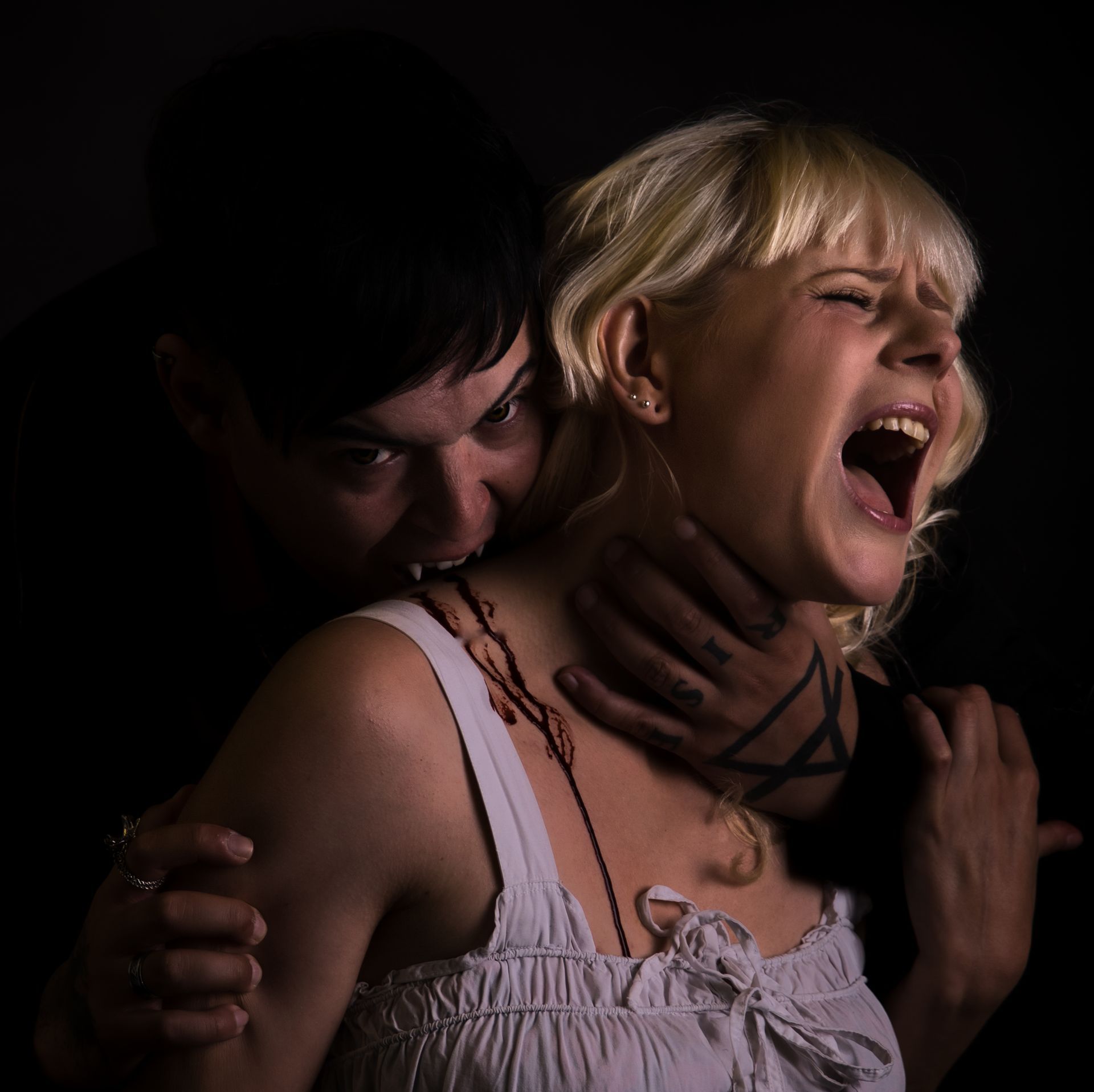 a vampire enacted scene