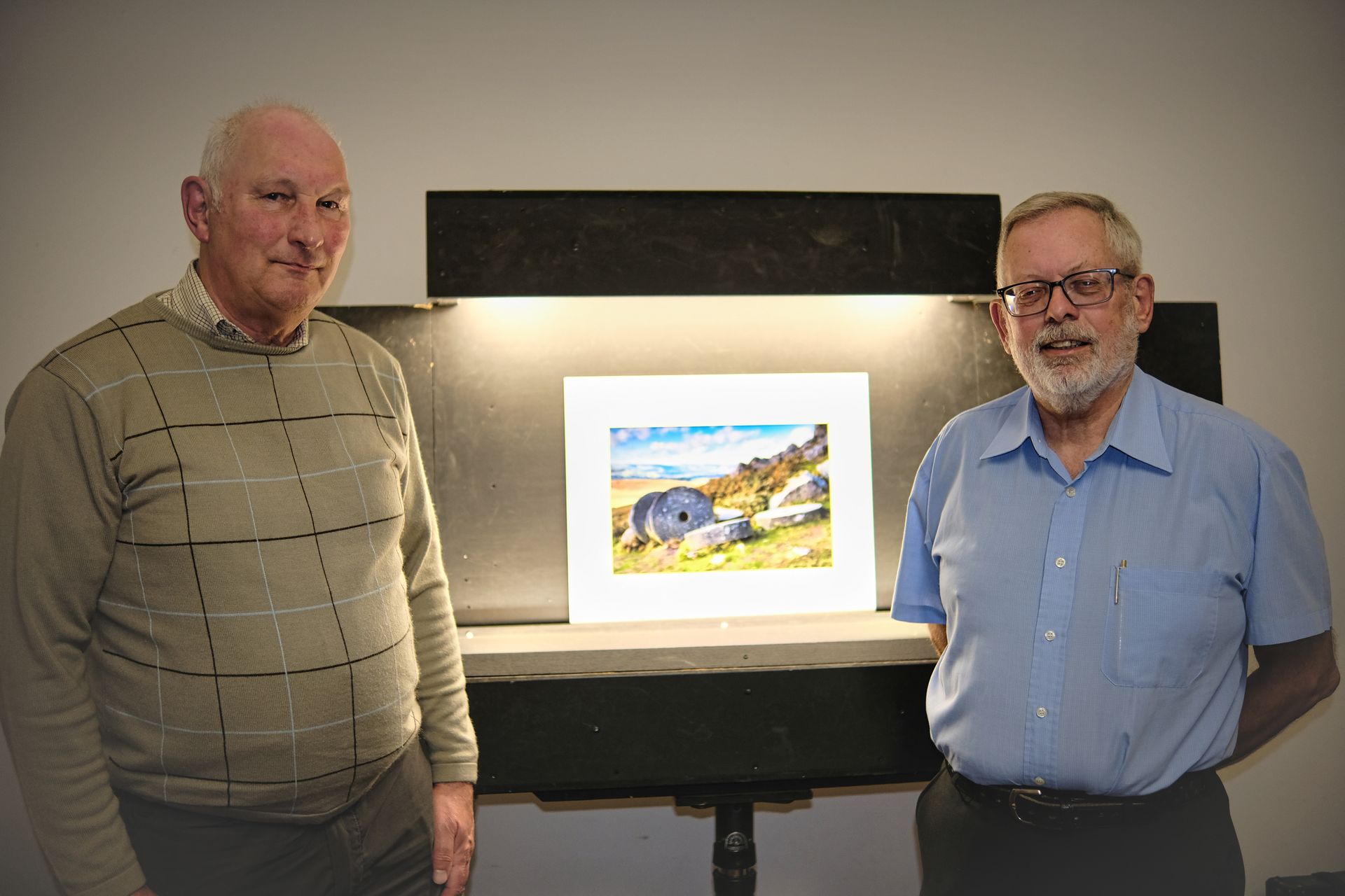 Derek Smith, and Martyn Wrigg the author and judge by the print of the year