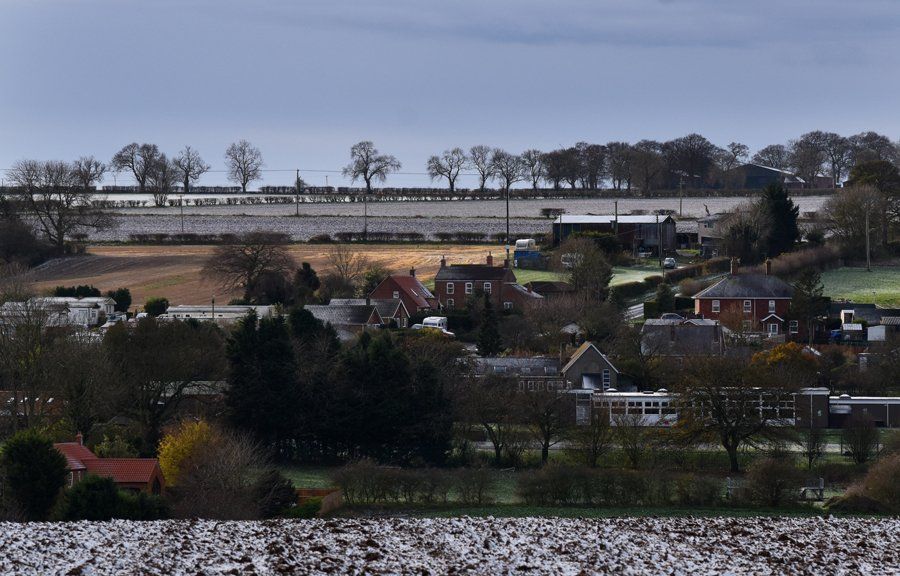 binbrook village in the snow