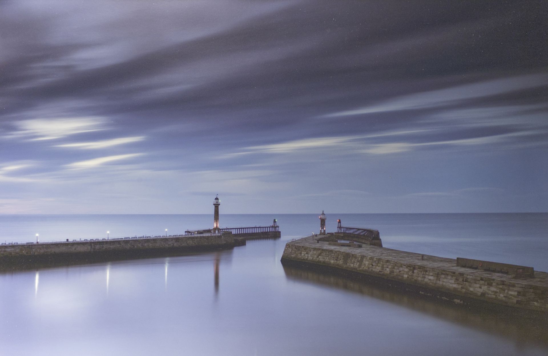 Dusk over Whitby Harbour
