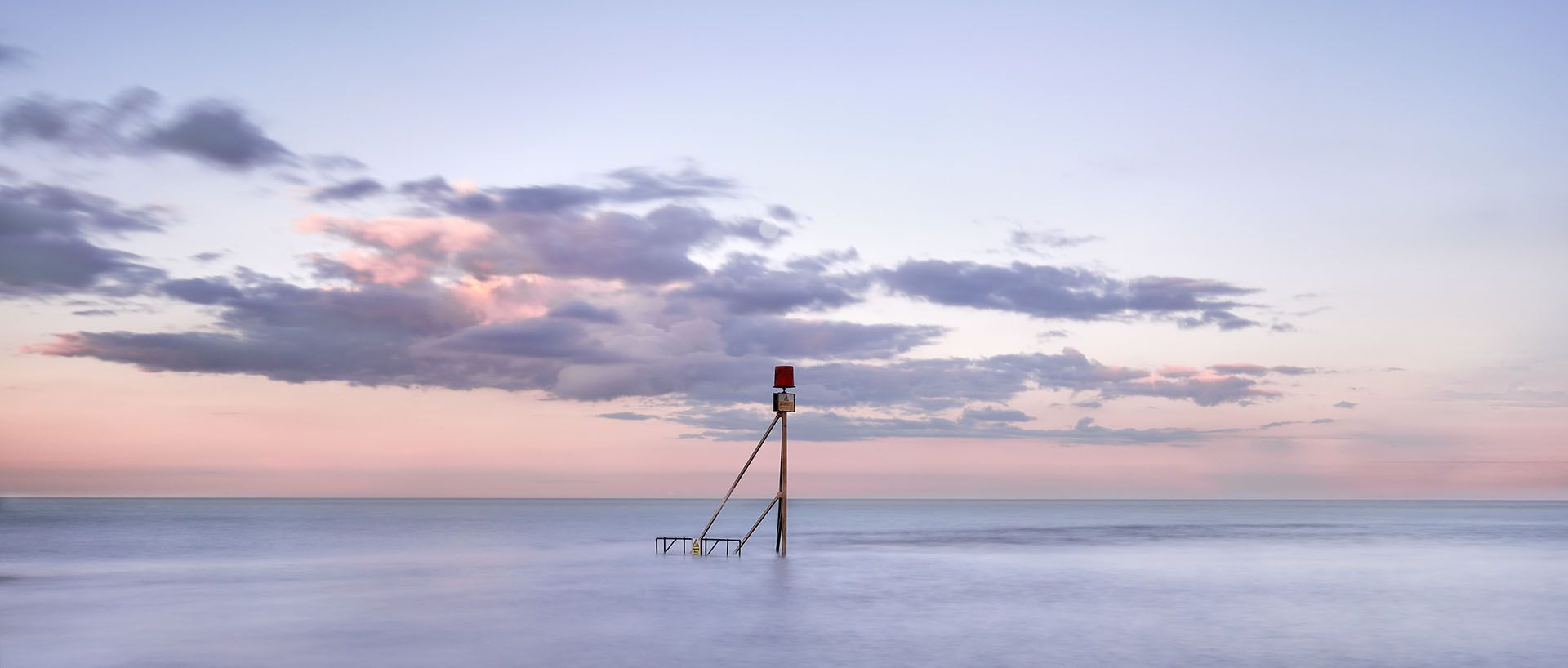 An evening sunset view of the sea