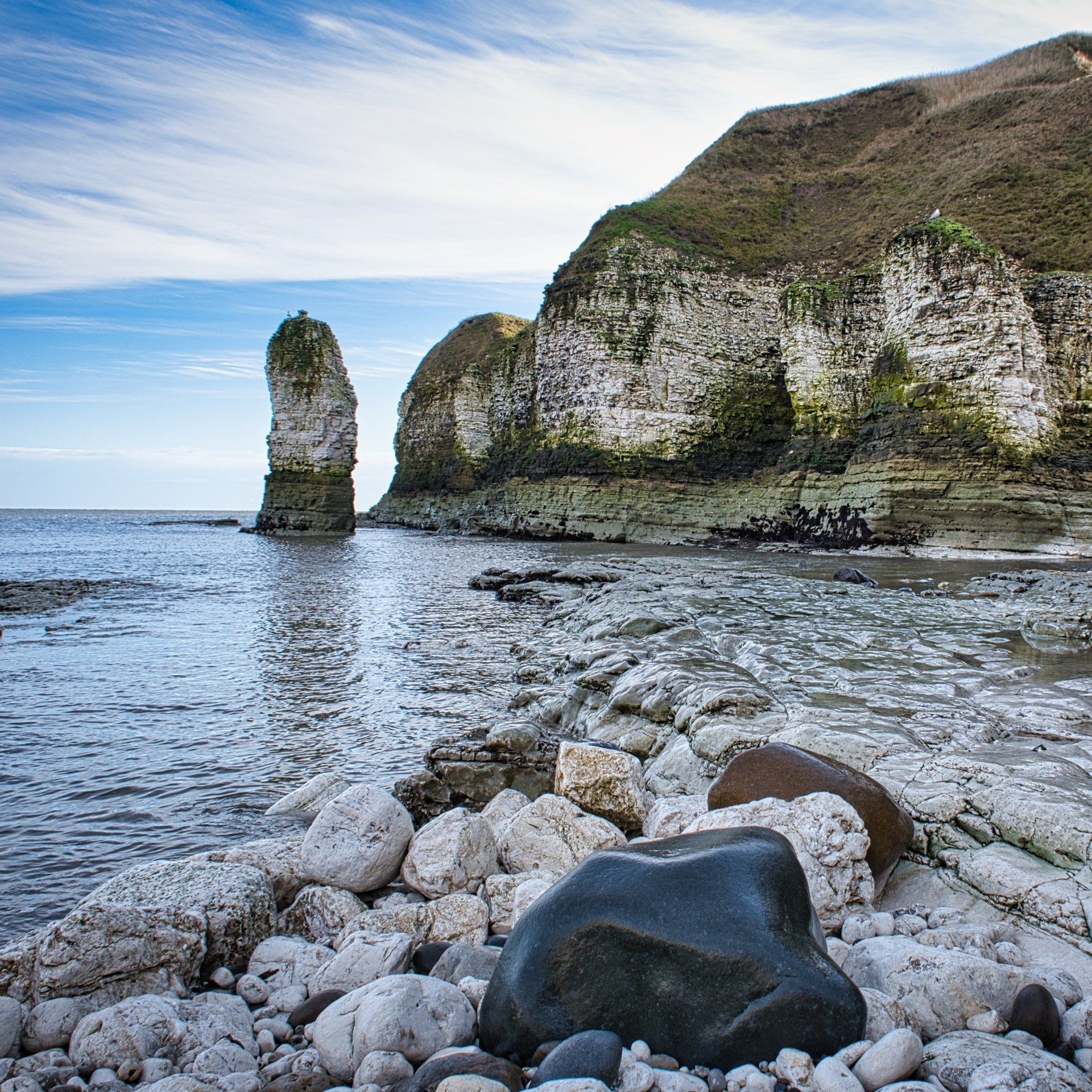 flamborough head looking out to sea