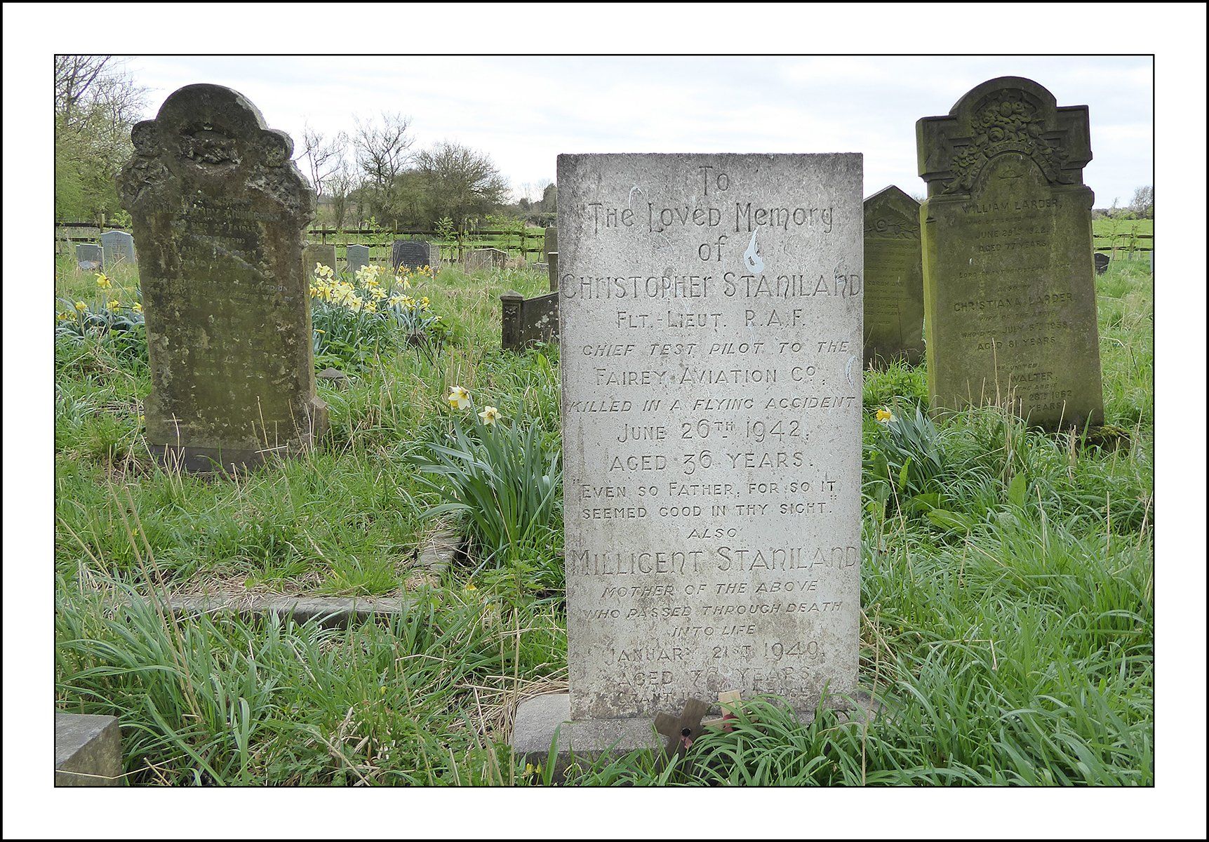 Photo by Paul Malley a grave headstone in Keddington church yard