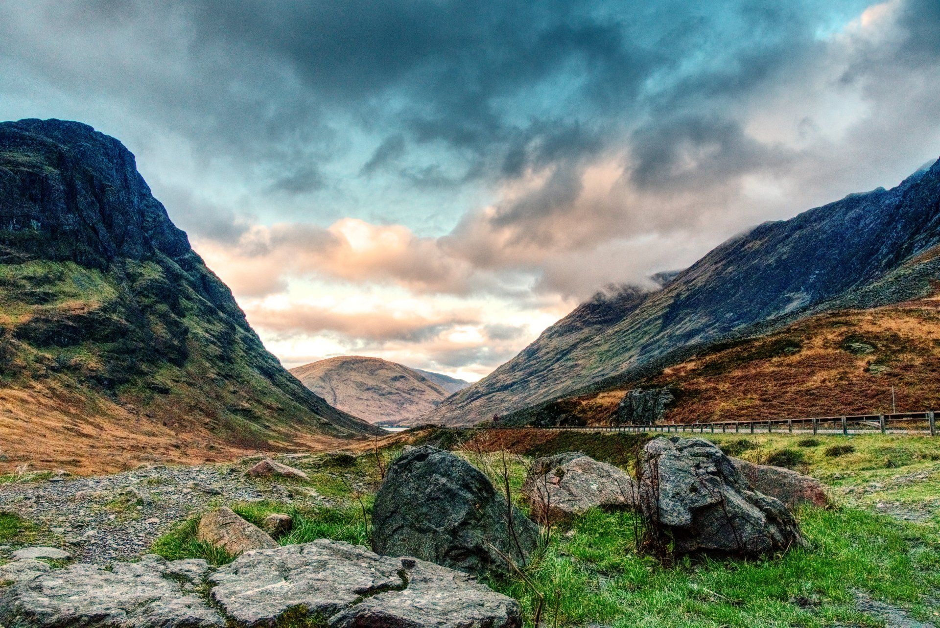 A Glen Coe Dawn by Derek Smith a view down glen coe in the scottish highlands