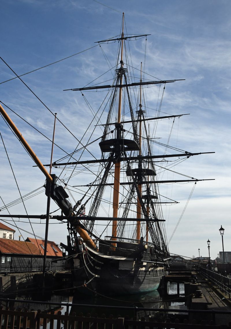 HMS Trincomalee ship moored at Hartlepool