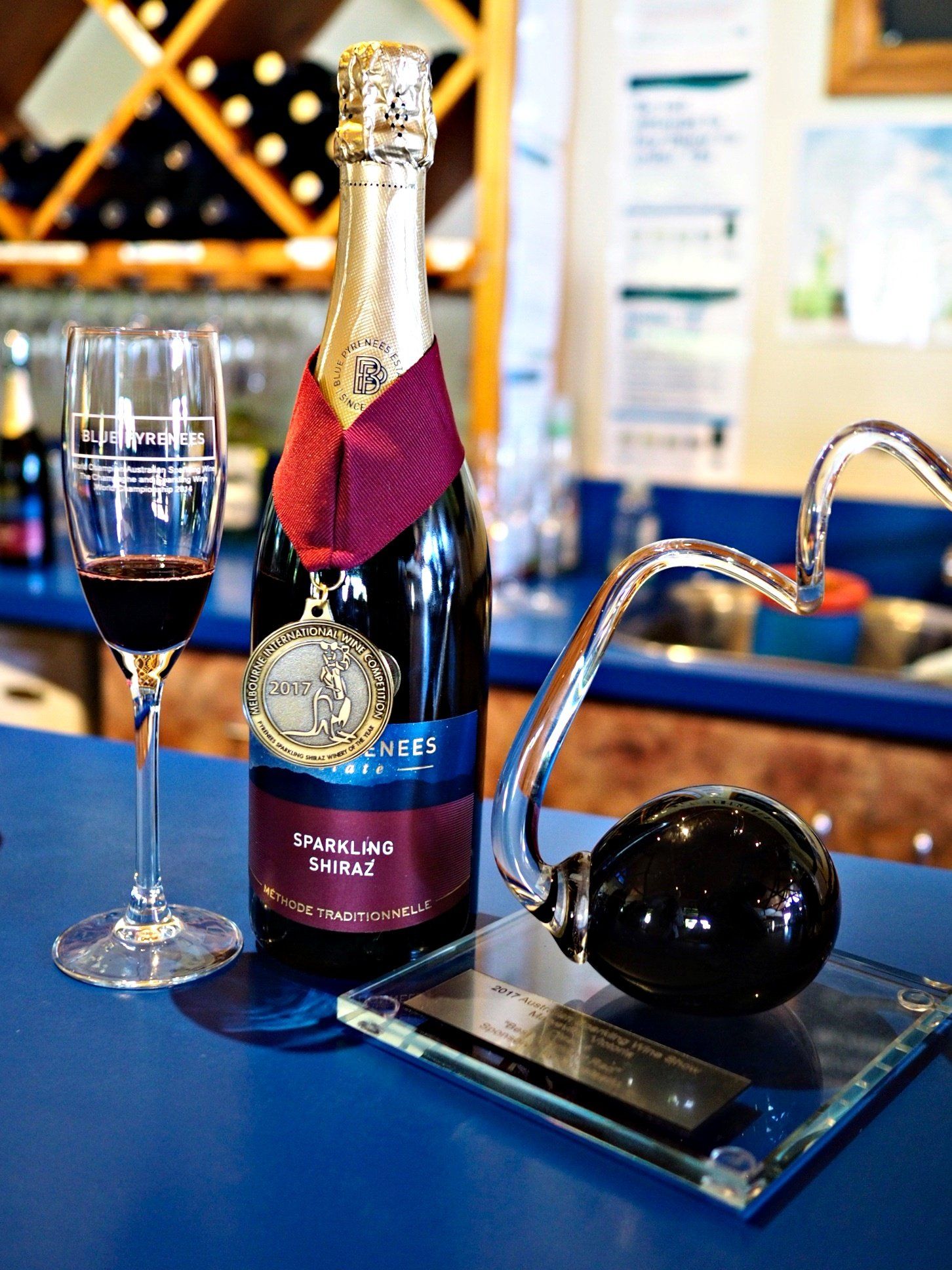 Photo by: Derek Smith a prize winning bottle of australian wine