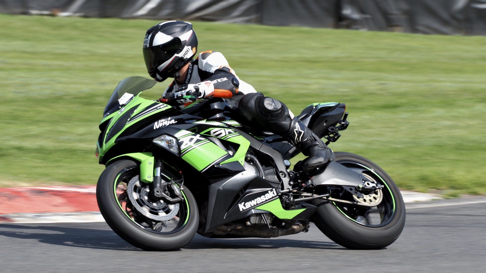 a racing motorcycle on a track