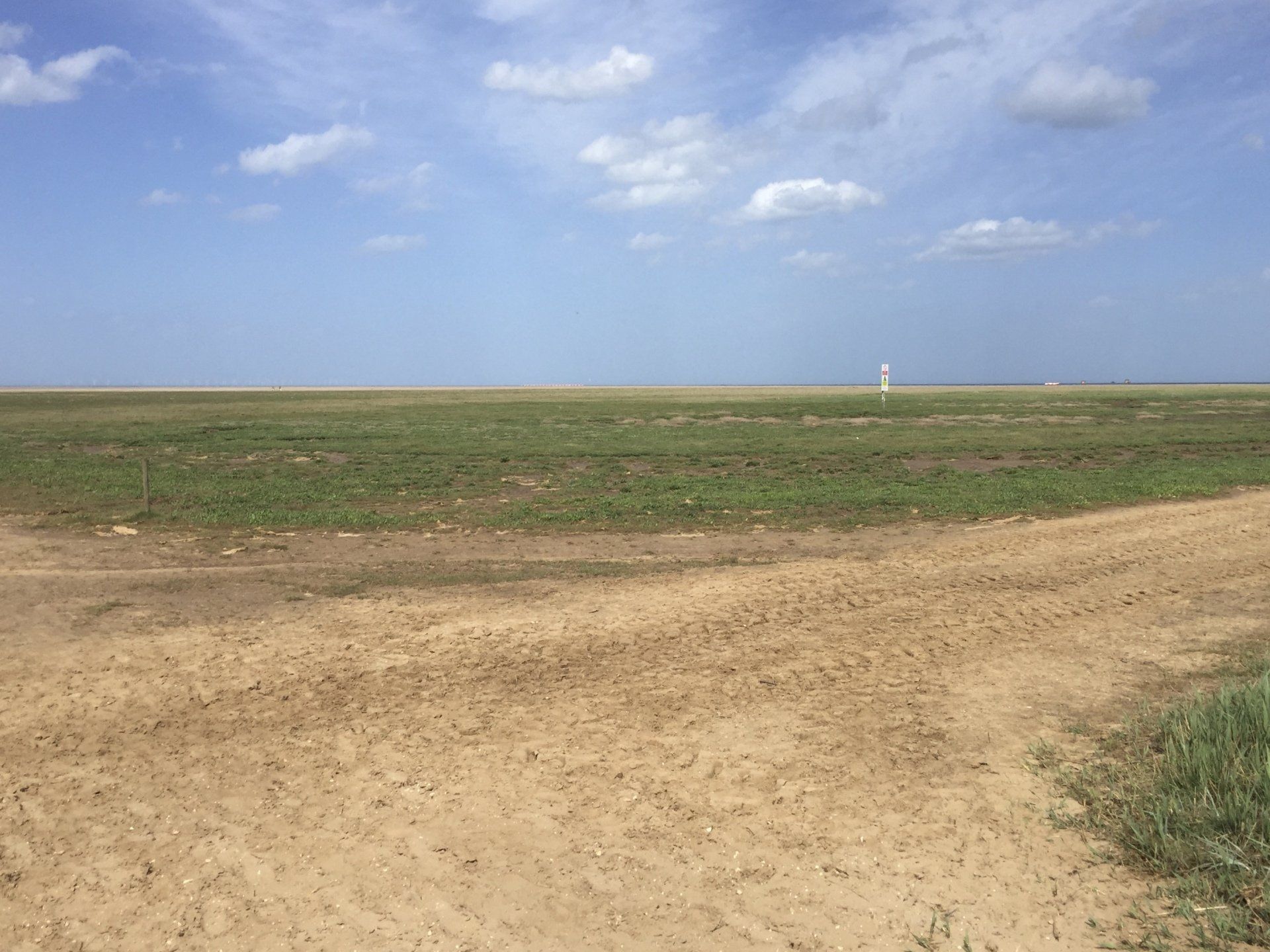 Photo by: Peter Cory view out to sea at donna nook lincolnshire