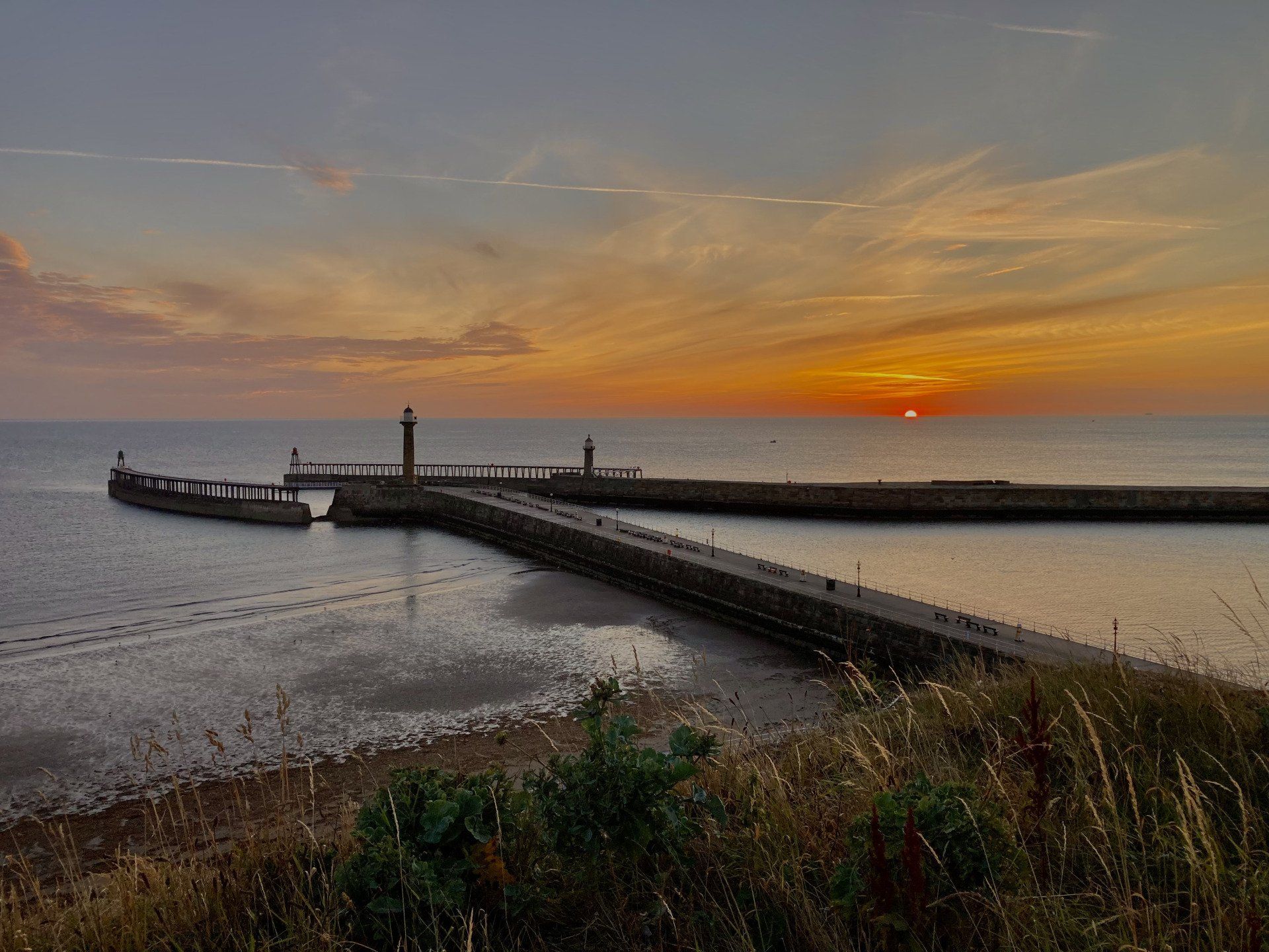 sunrise over whitby