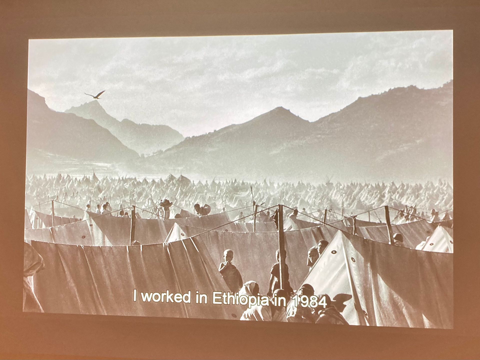 Photo by Derek Smith screenshot of the refugee camp in ethopia