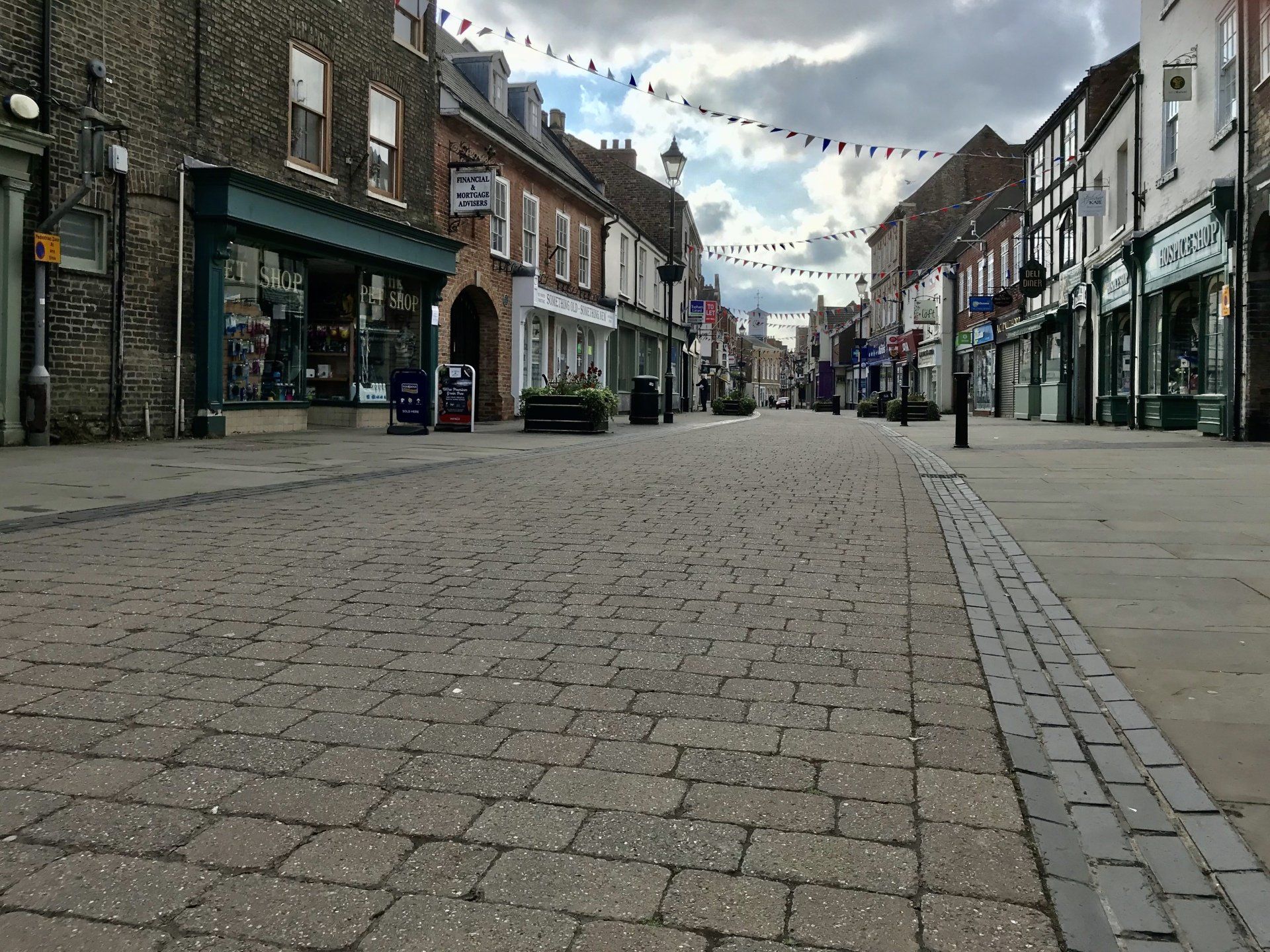a deserted street during the lockdown period