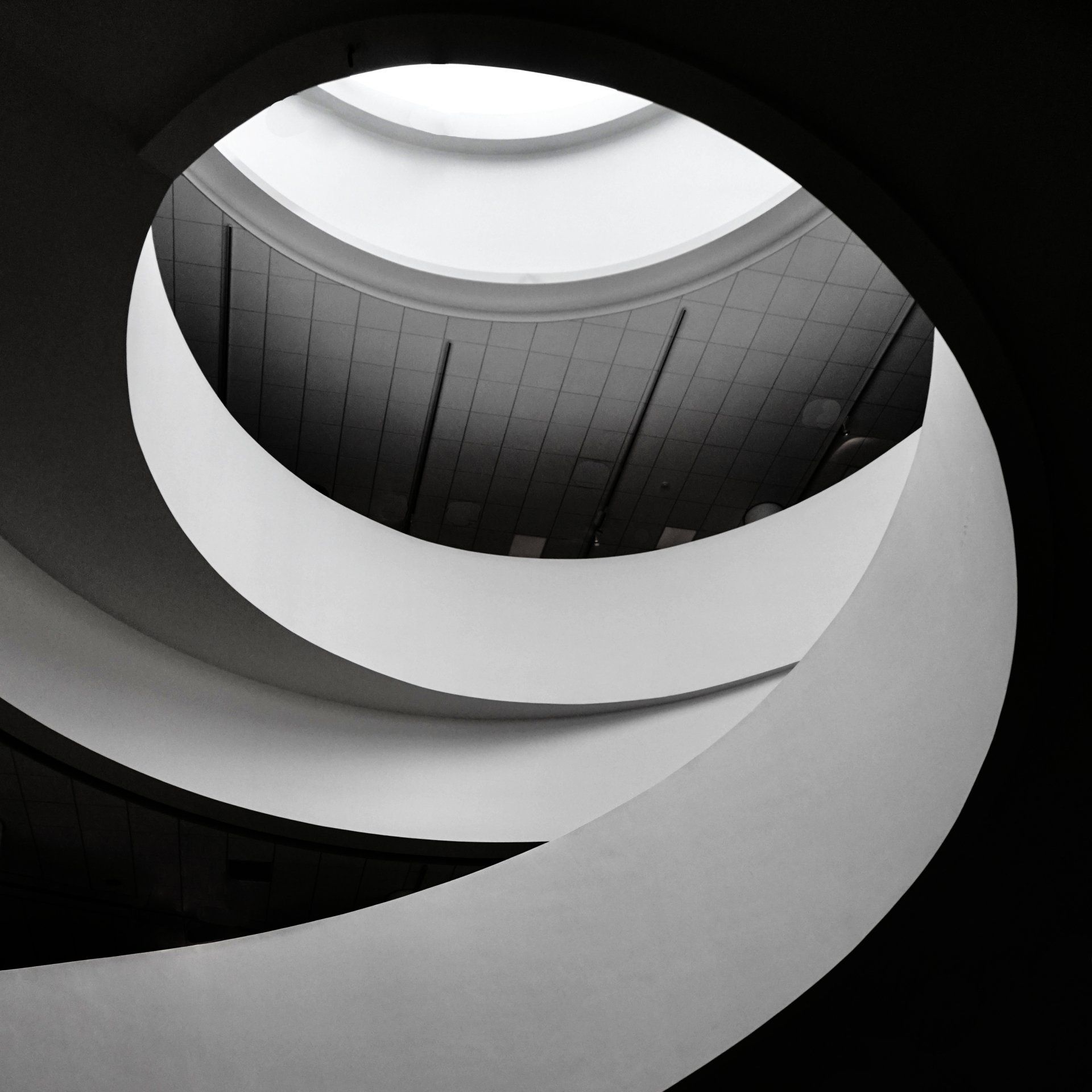 a spiral staircase at the liverpool museum