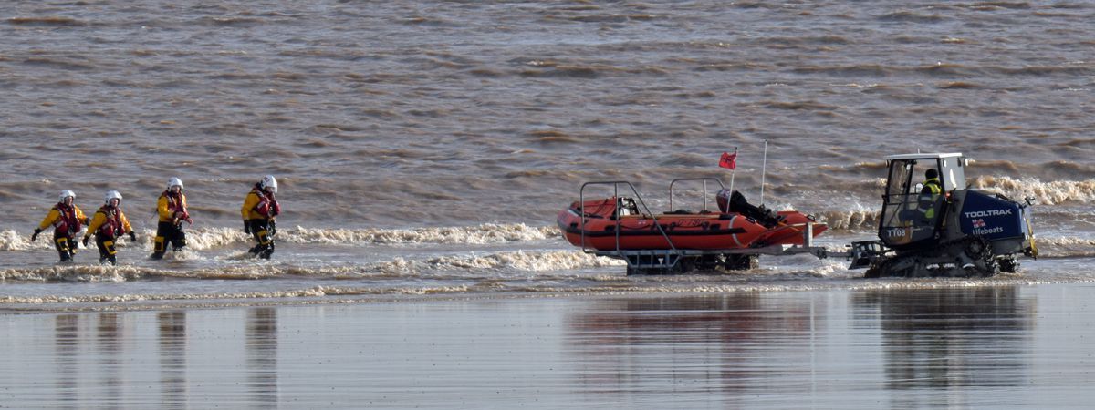 Mablethorpe Life Boat and Crew by Graham Harrison the RNLI Mablethorpe life boat, and crew