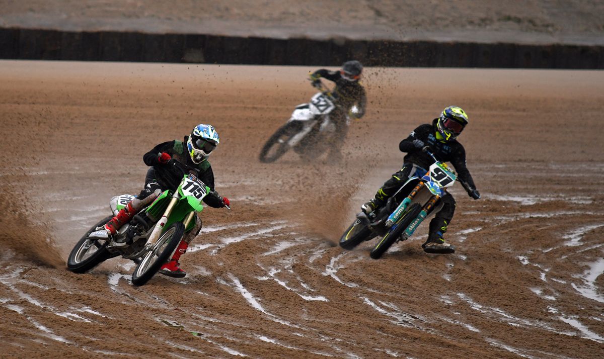 Mablethorpe Sand Racing by Graham Harrison trail bike sand racing on Mablethorpe beach