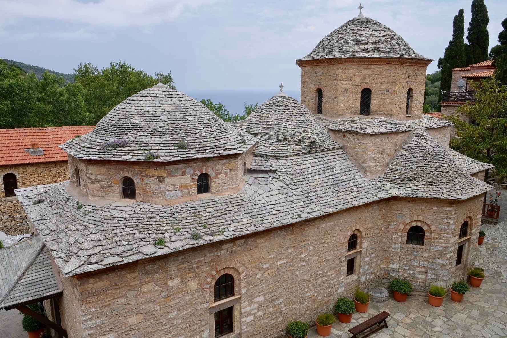 a monastery on Skiathos, Greece