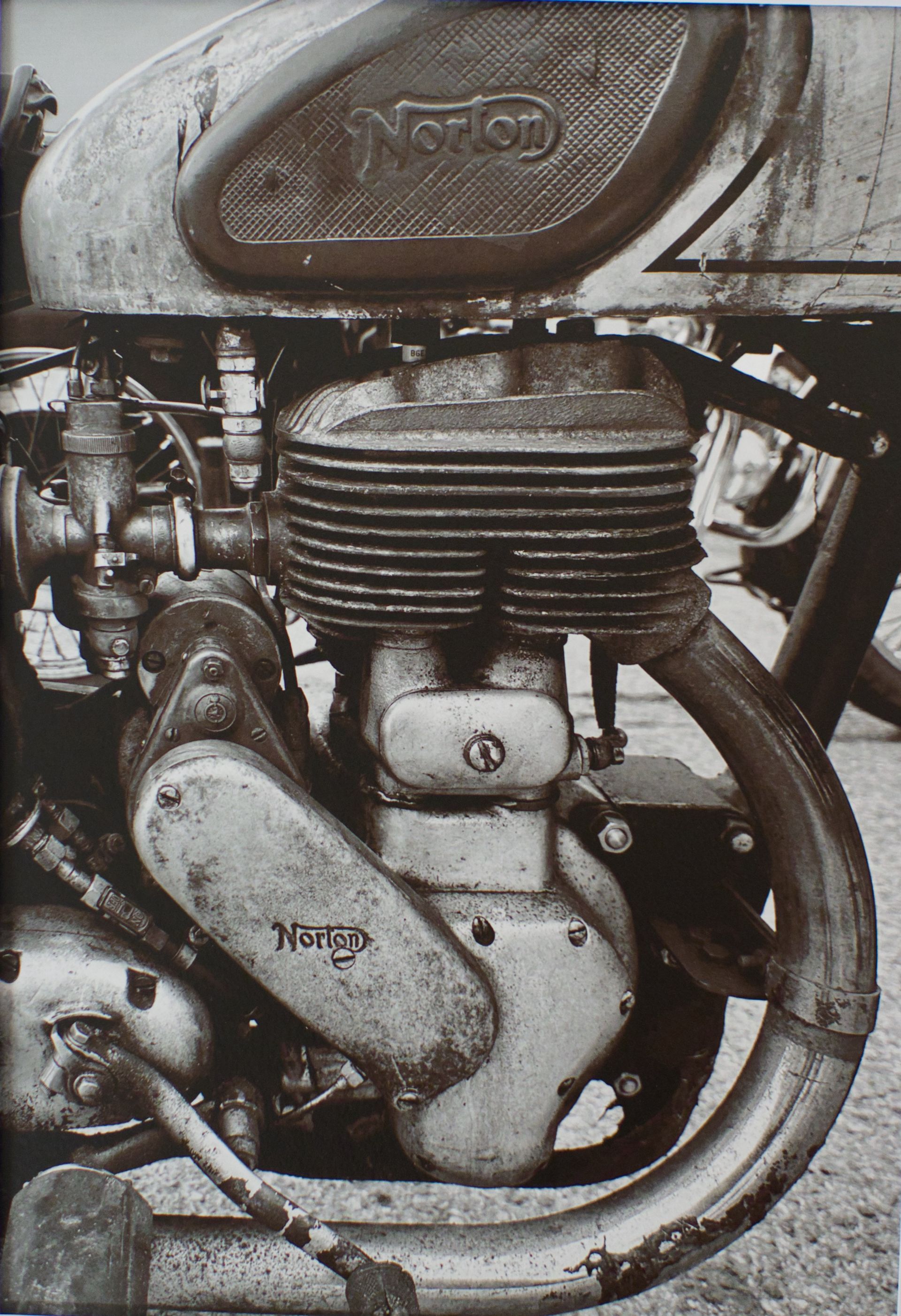 a view of a Norton motor bike