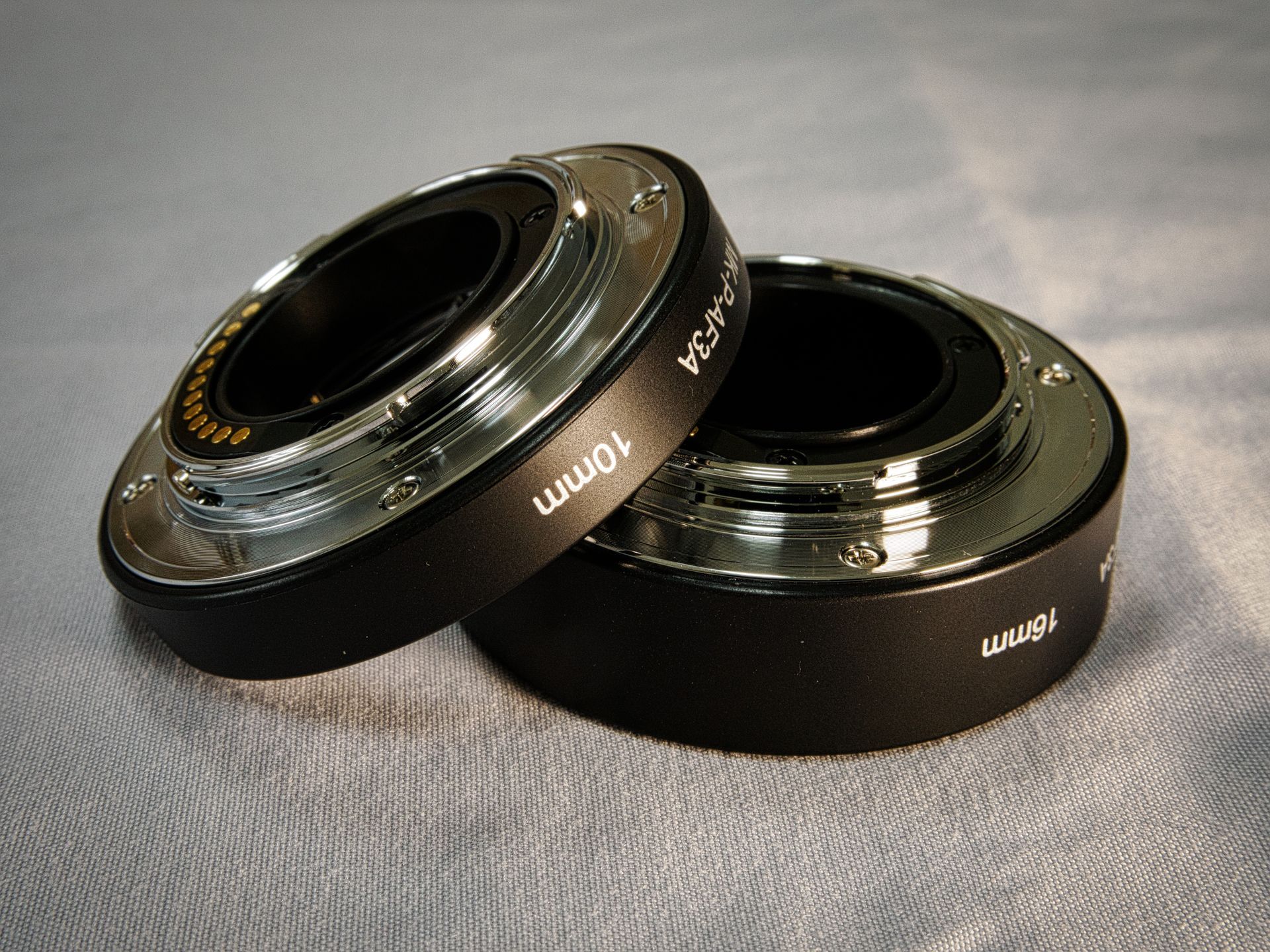 A photo of a set of lens extension tubes
