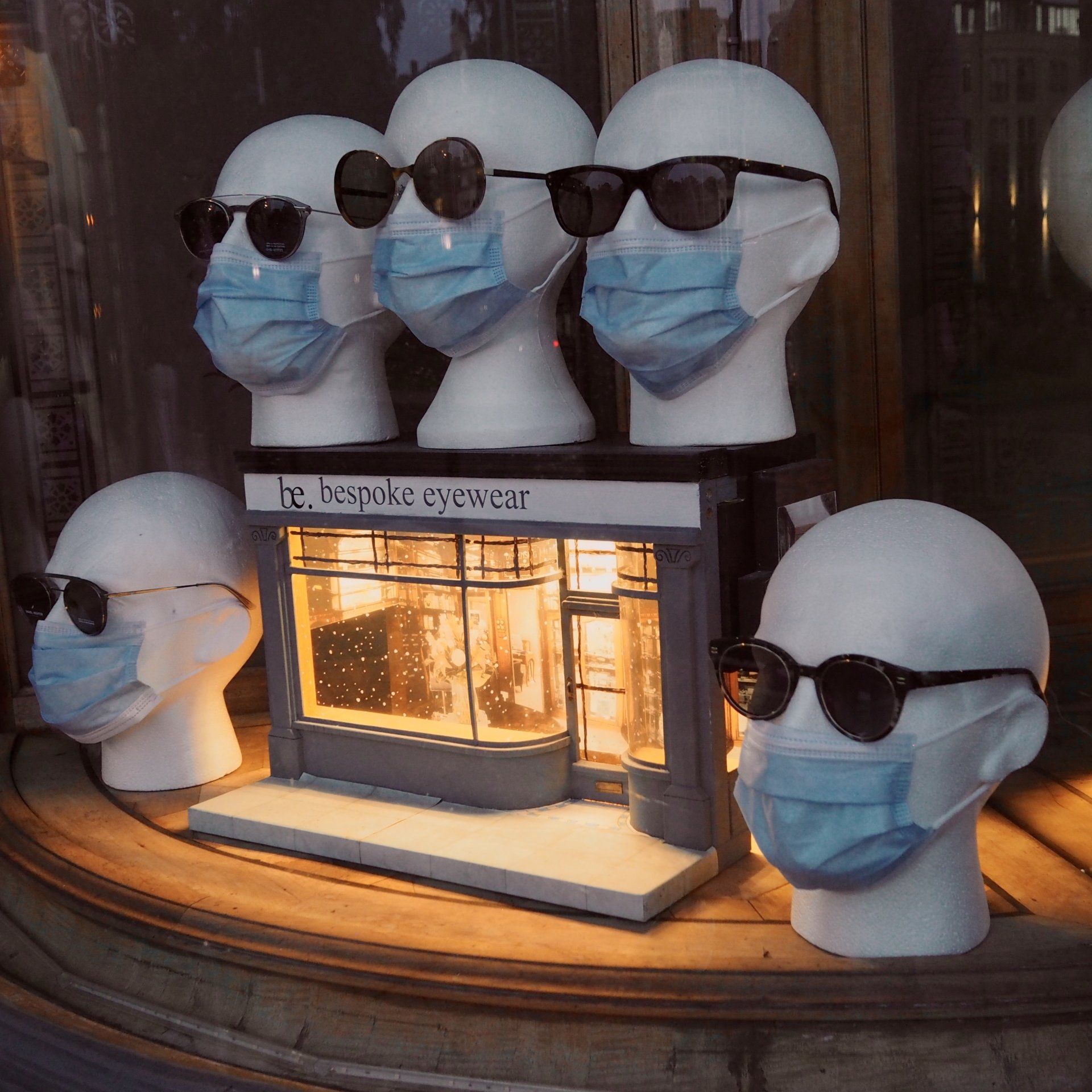 Photo by: Derek Smith mannequin heads with glasses