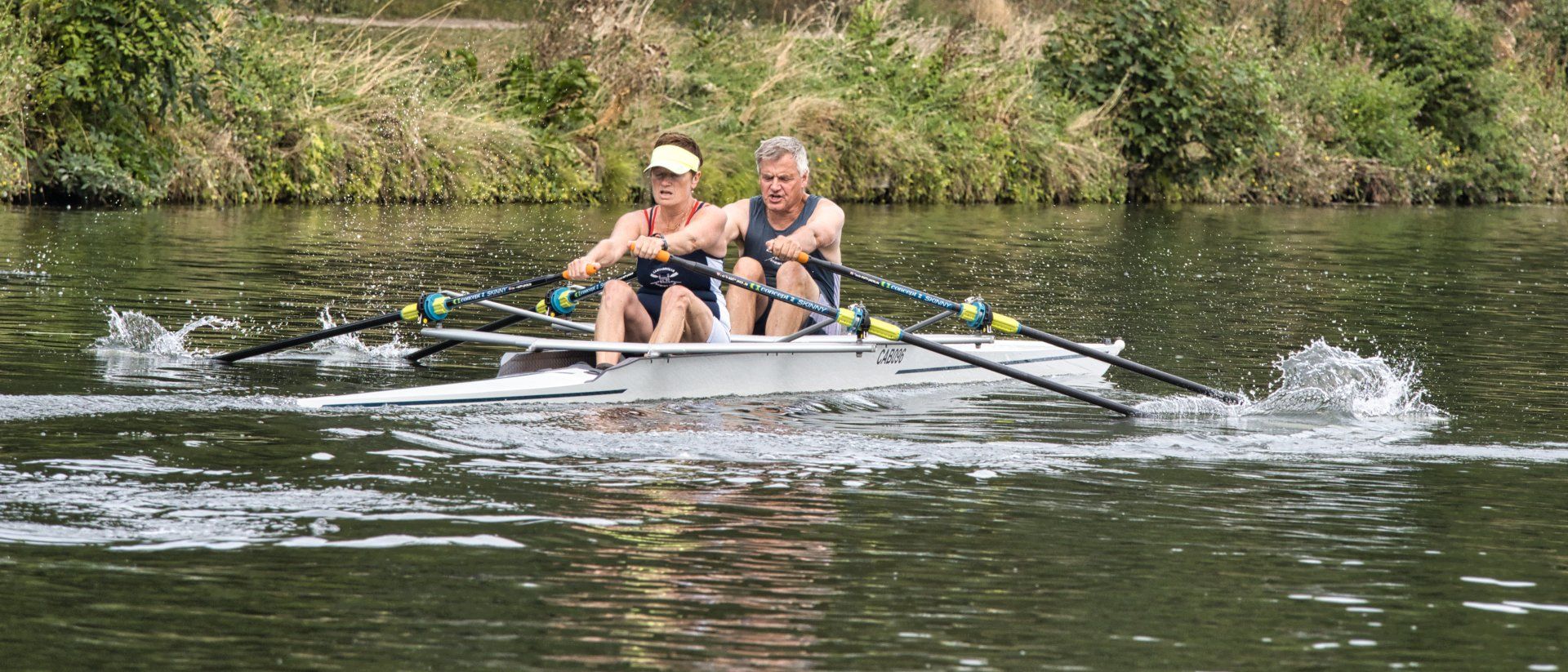 Straining Hard to Stay Ahead, by Derek Smith pairs rowing on the river cam