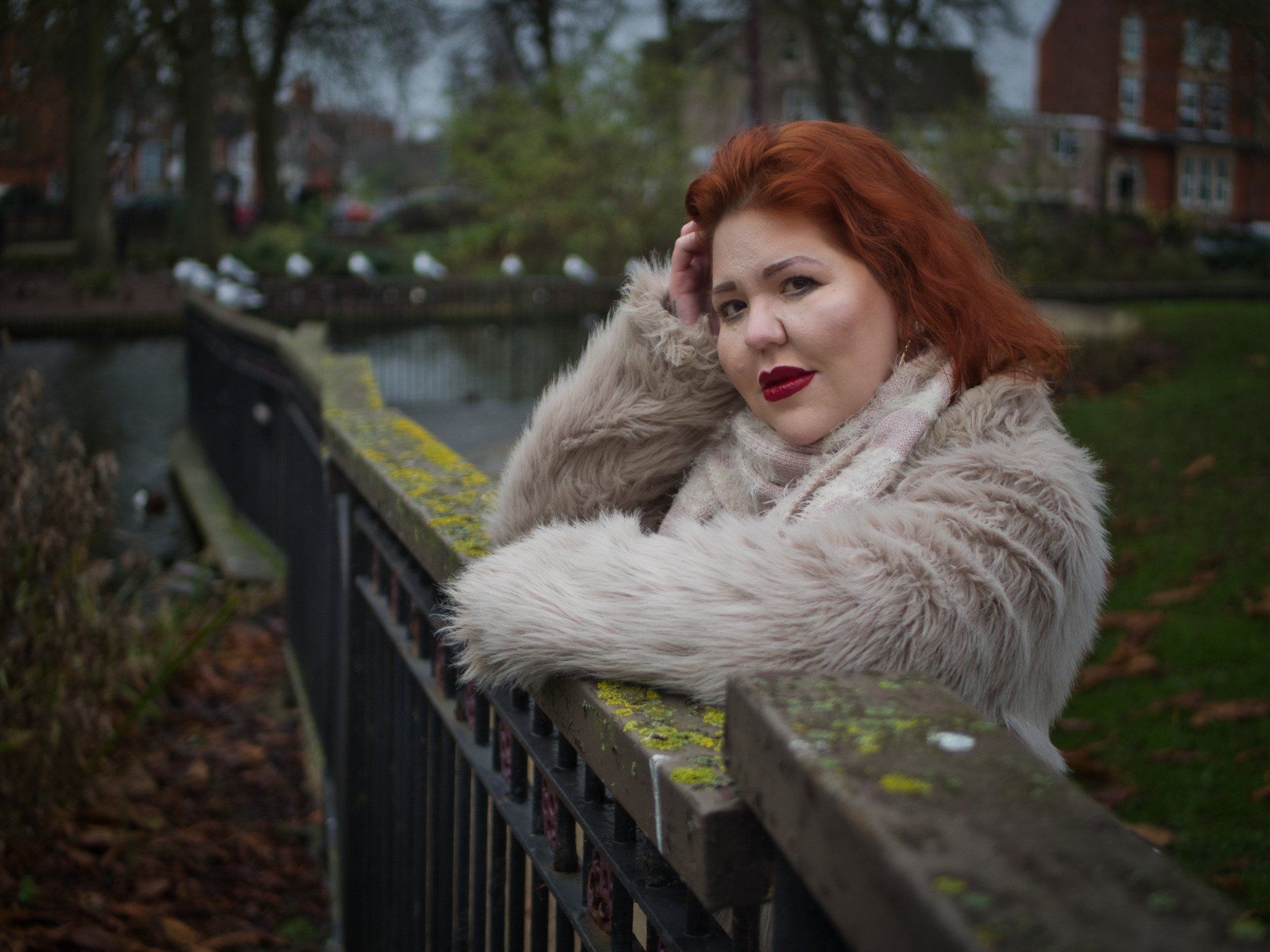 a winter portrait taken in a skegness park