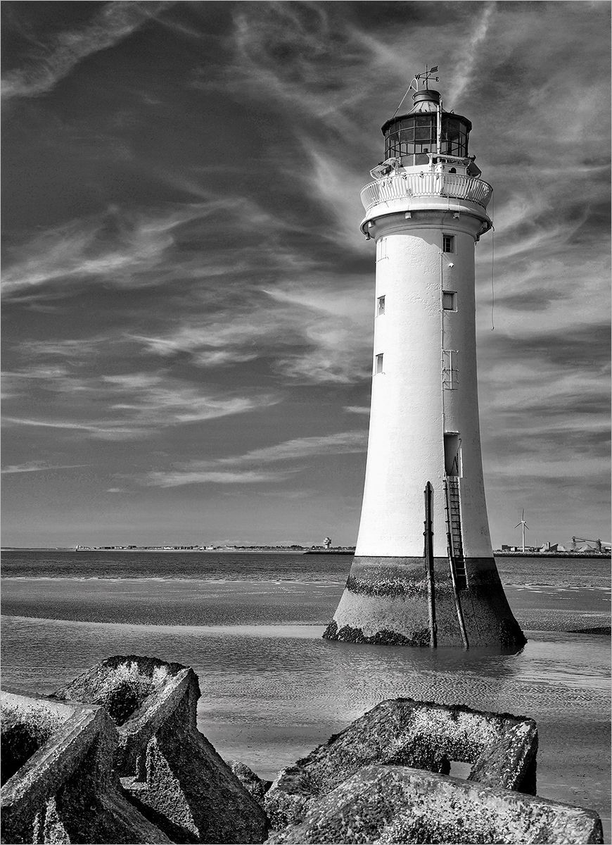 a view of Perch Rock Lighthouse, New Brighton