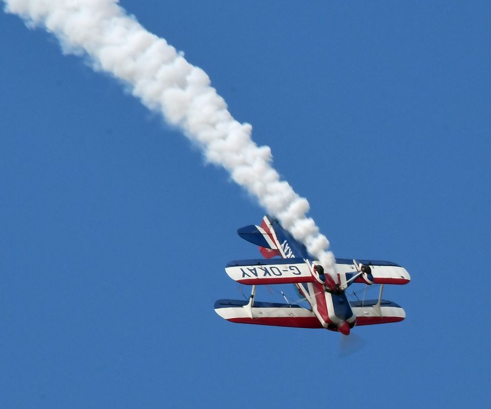 A Pitts Special aircraft giving a display