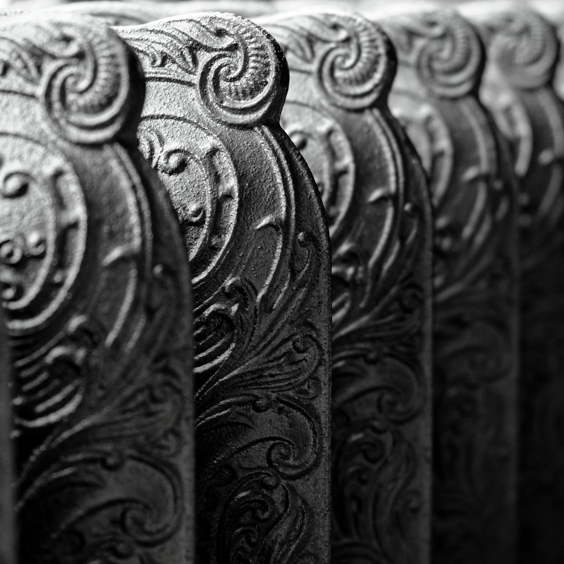 a cast iron ornamental radiator