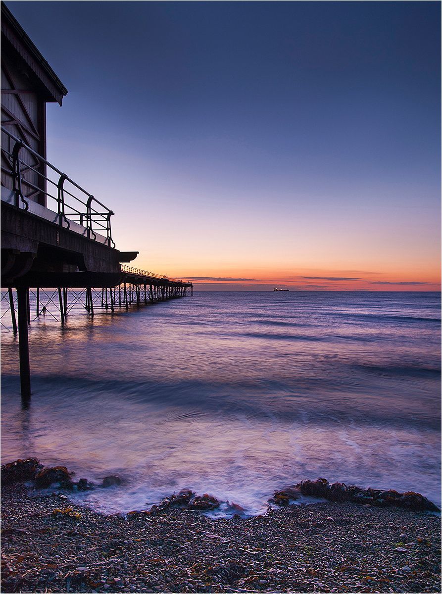 A view of Saltburn at dawn