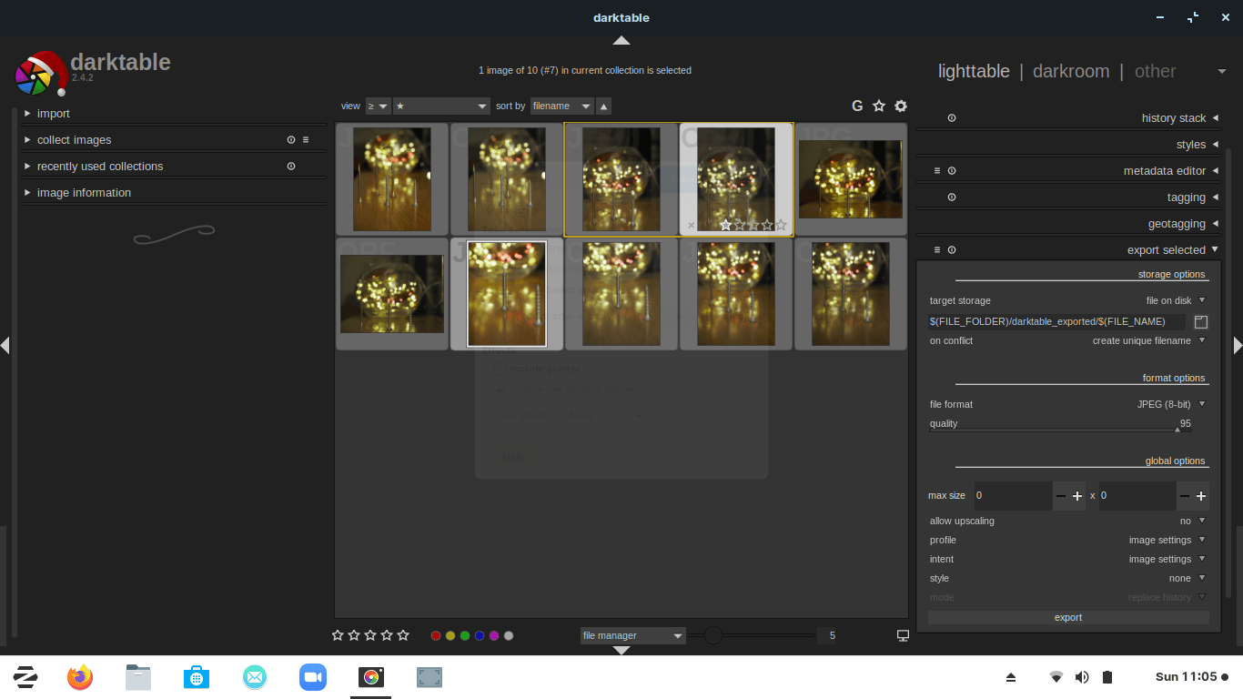 a darktable photo editing suite