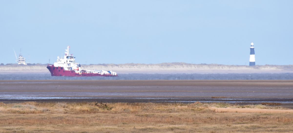 Spurn Point by Graham Harrison a view over the Humber estuary to Spurn Point