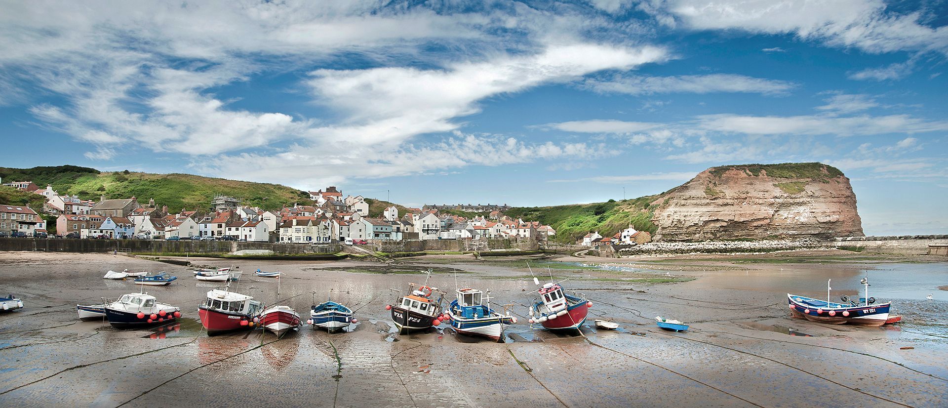a view of Staithes harbour