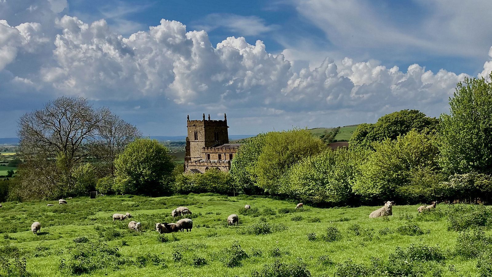 an approaching storm on the Lincolnshire Wolds