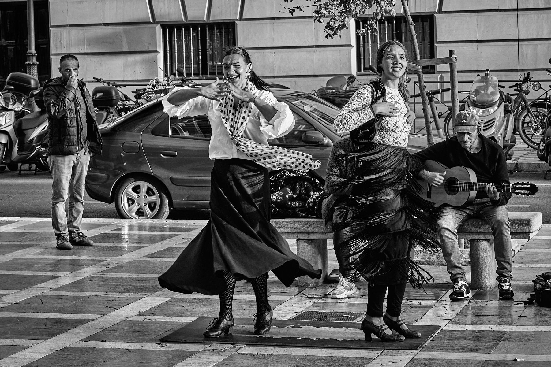 a pair of street flamenco dancers