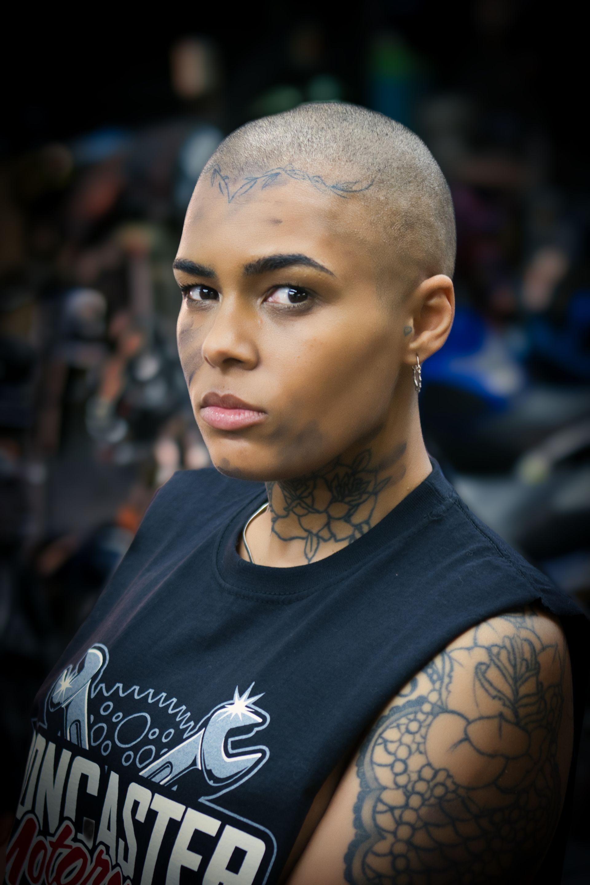 a portrait of a female motor mechanic