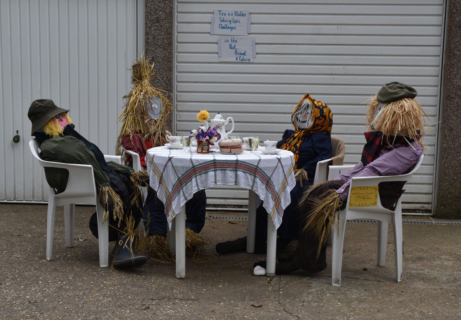 Tea Party by Graham Harrison a scarecrow tea party