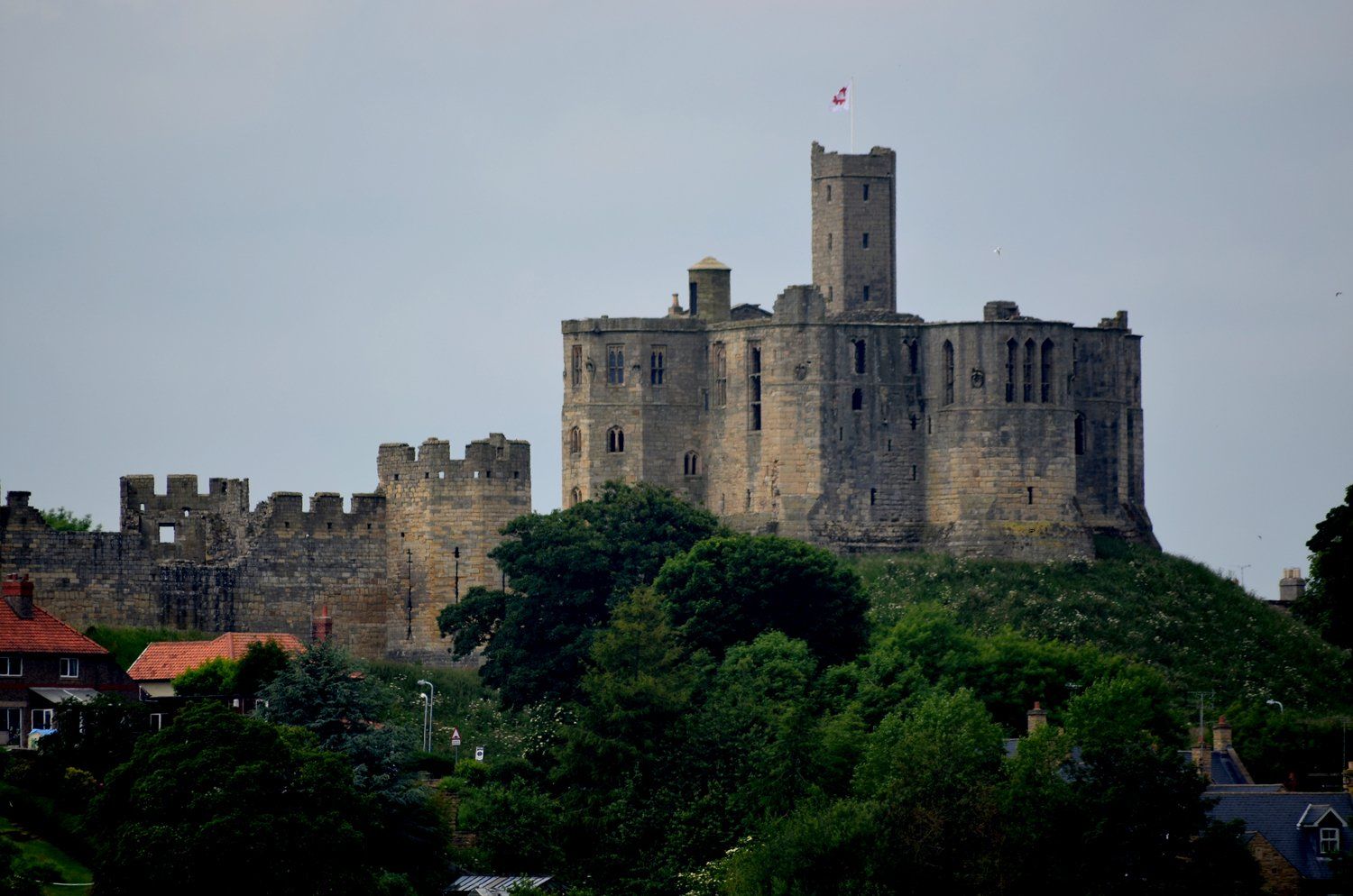 a view of warkworth castle