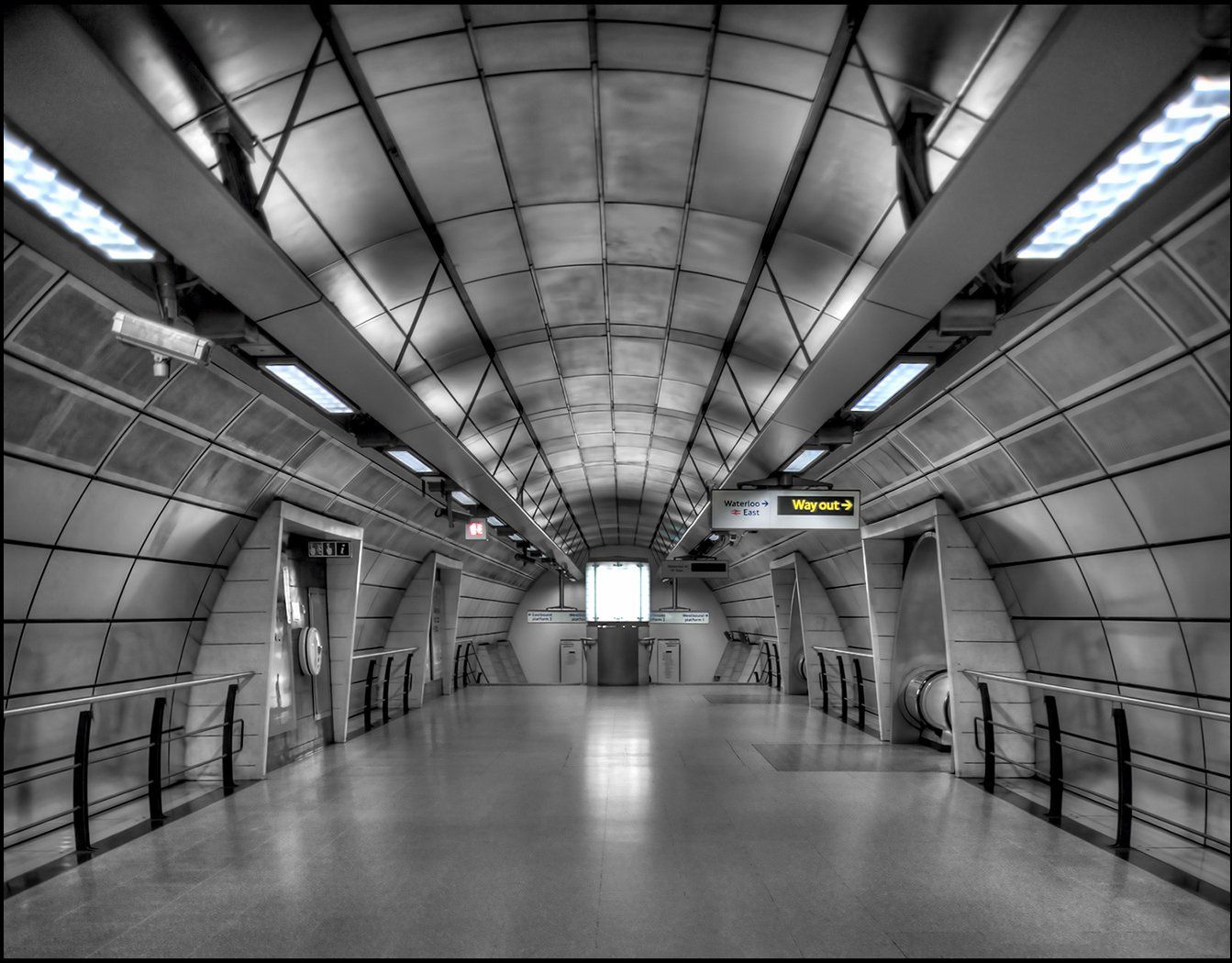 a london underground passage at a station