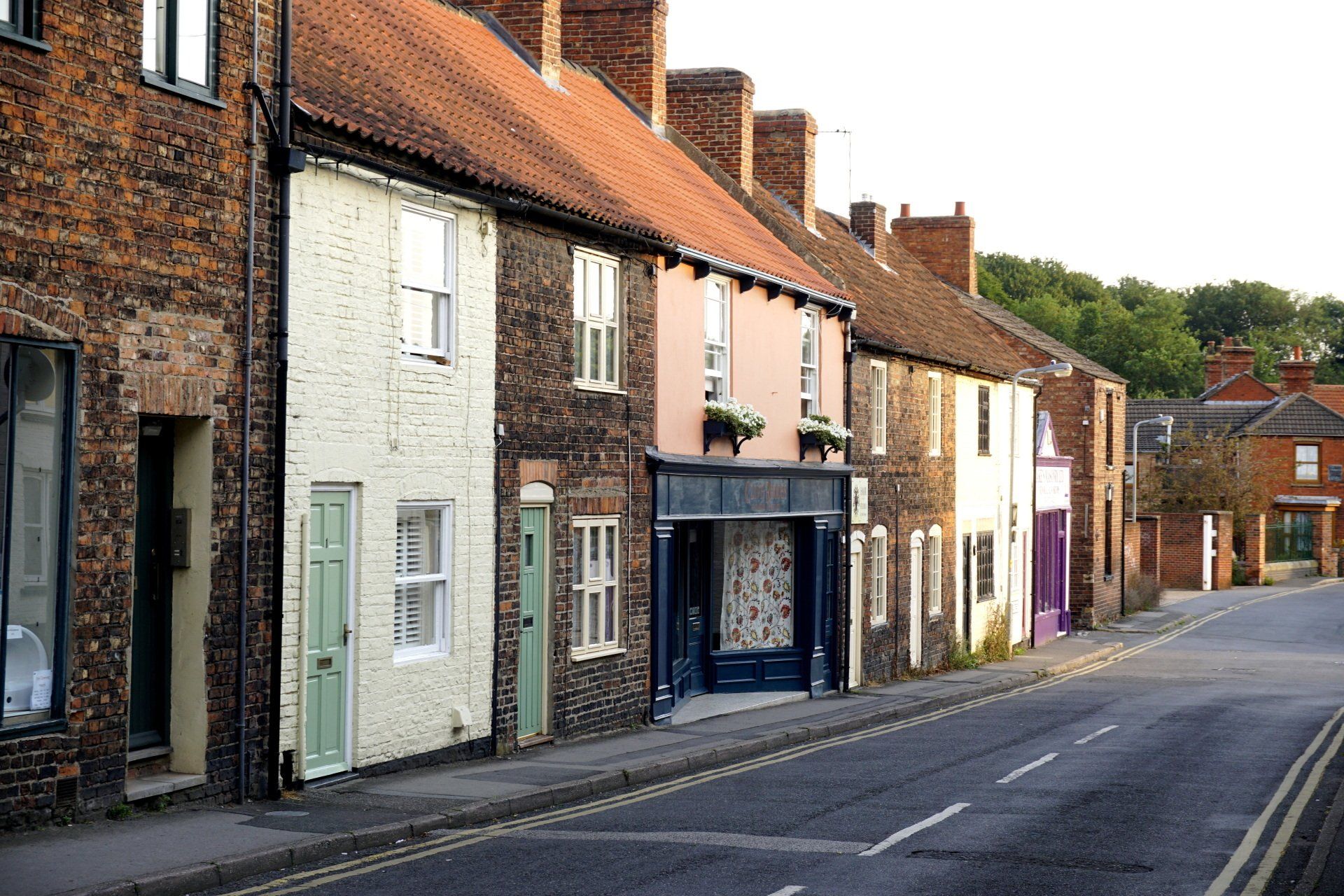 Photo by: derek Smith a row of cottages on eve street in louth, lincolnshire
