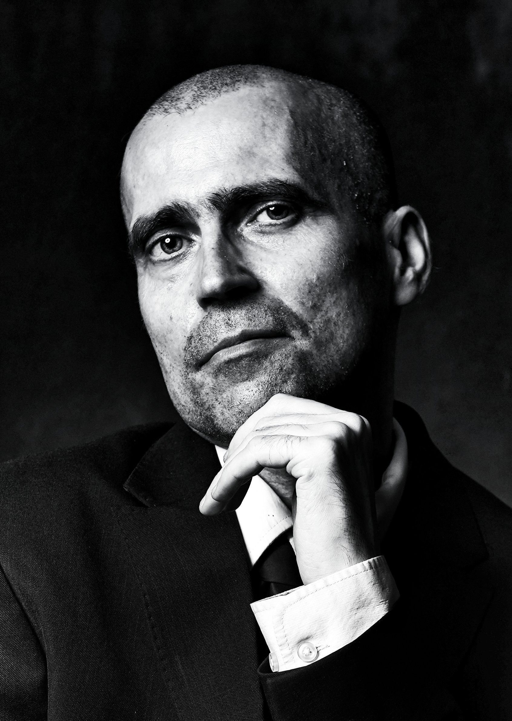 Photo by: Graham Elvidge male model monochrome portrait