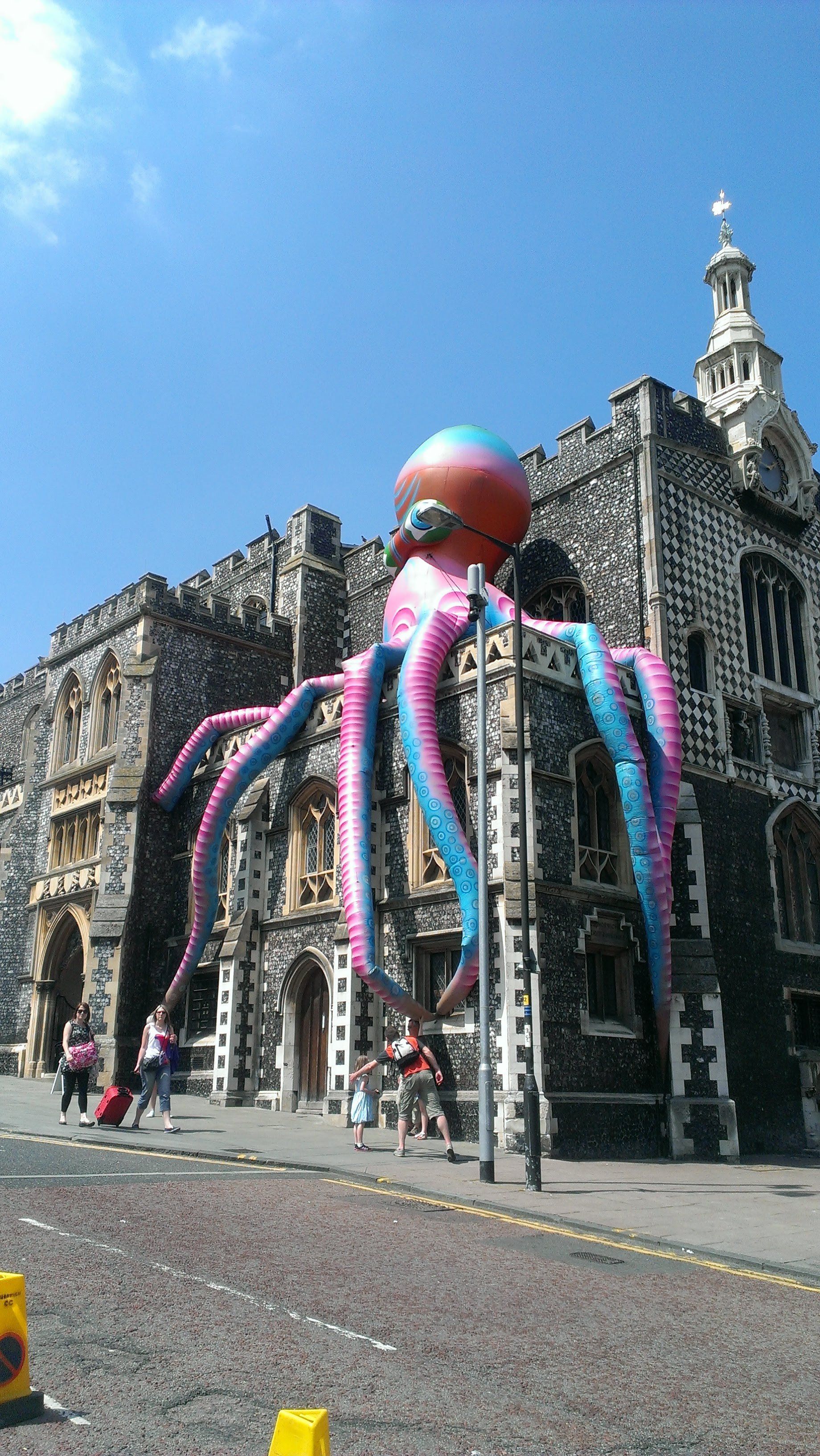 Church in Norwich UK, beautiful blue sky's