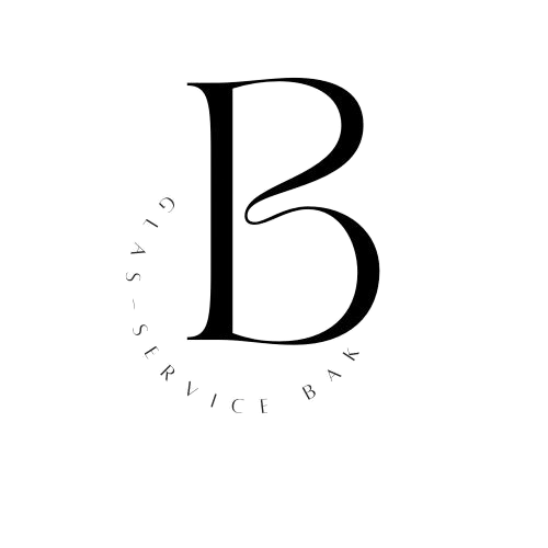 Glas-Service Bak - Maßgeschneiderte Glaslösungen für jedes Projekt Transparentes Glas-Logo mit stilisiertem Buchstaben B für Glas-Service Bak – Ihre Spezialist für individuelle Glaslösungen, Glasreparaturen sowie Glasbauarbeiten aus Garbsen.