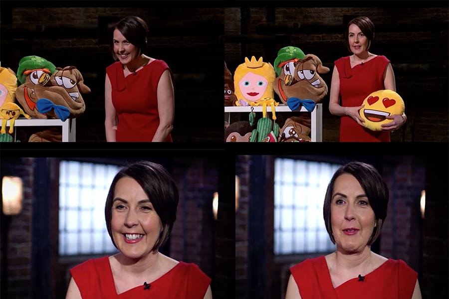 Sarah Agar-Brennan delivering a winning pitch on Dragons Den TV Show